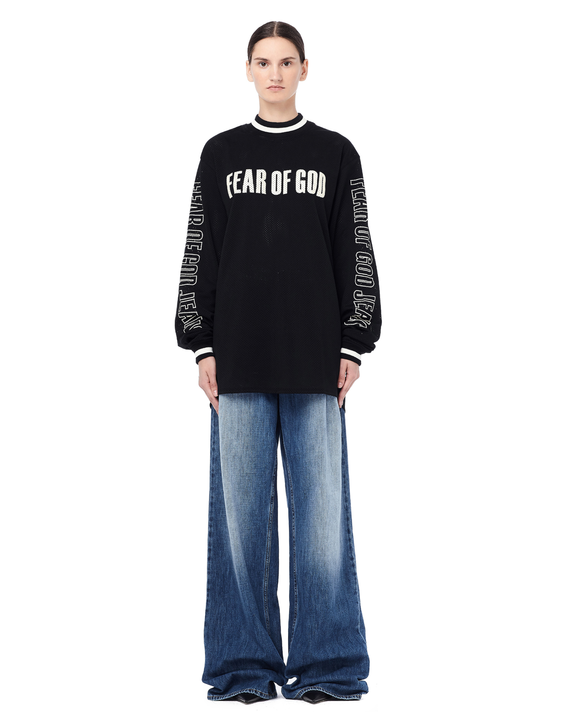 Fear of God Logo Printed Mesh Motocross Jersey