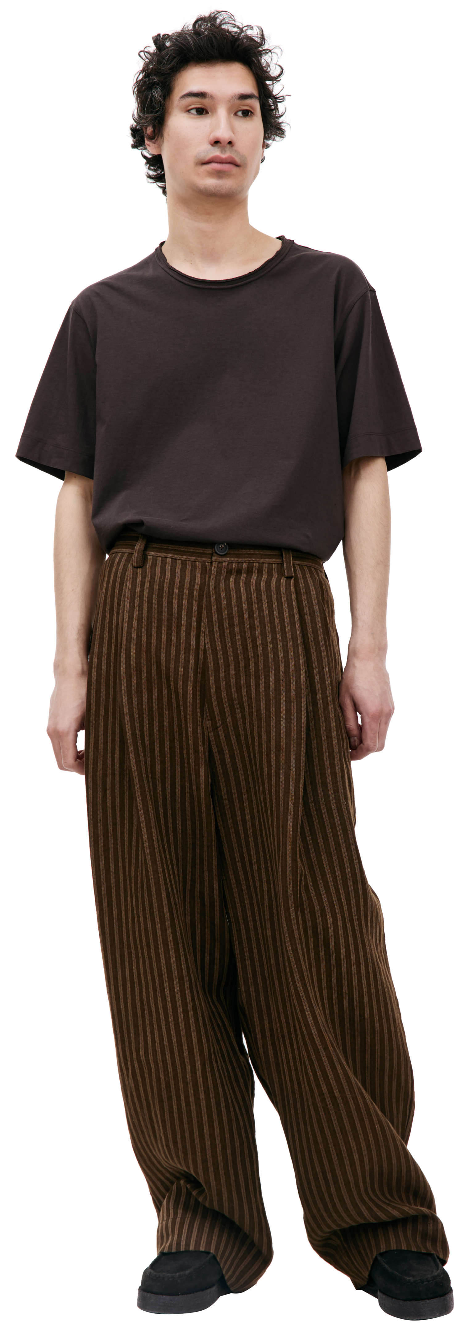 Ziggy Chen Brown linen trousers