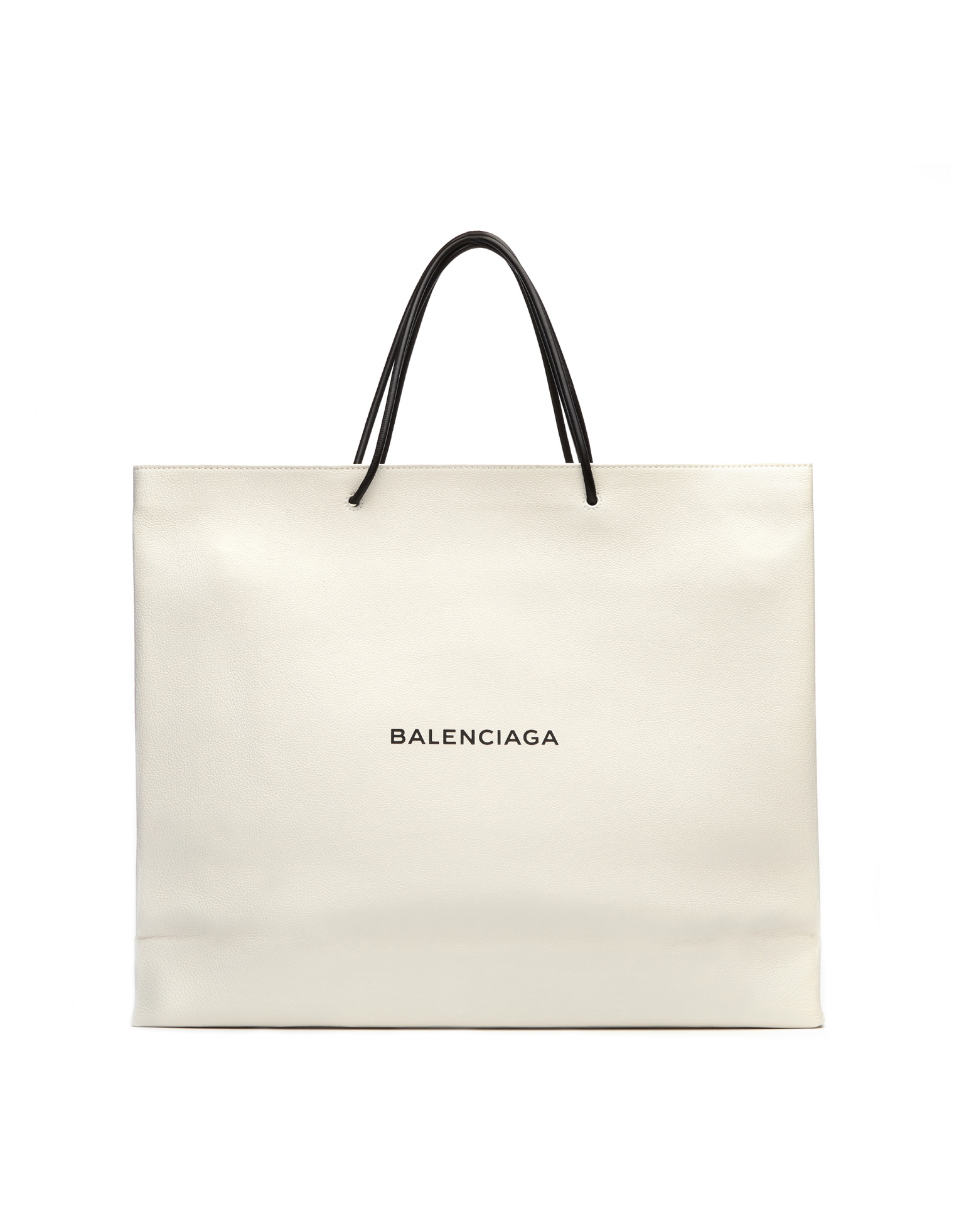 Balenciaga Leather Logo Carrier Bag
