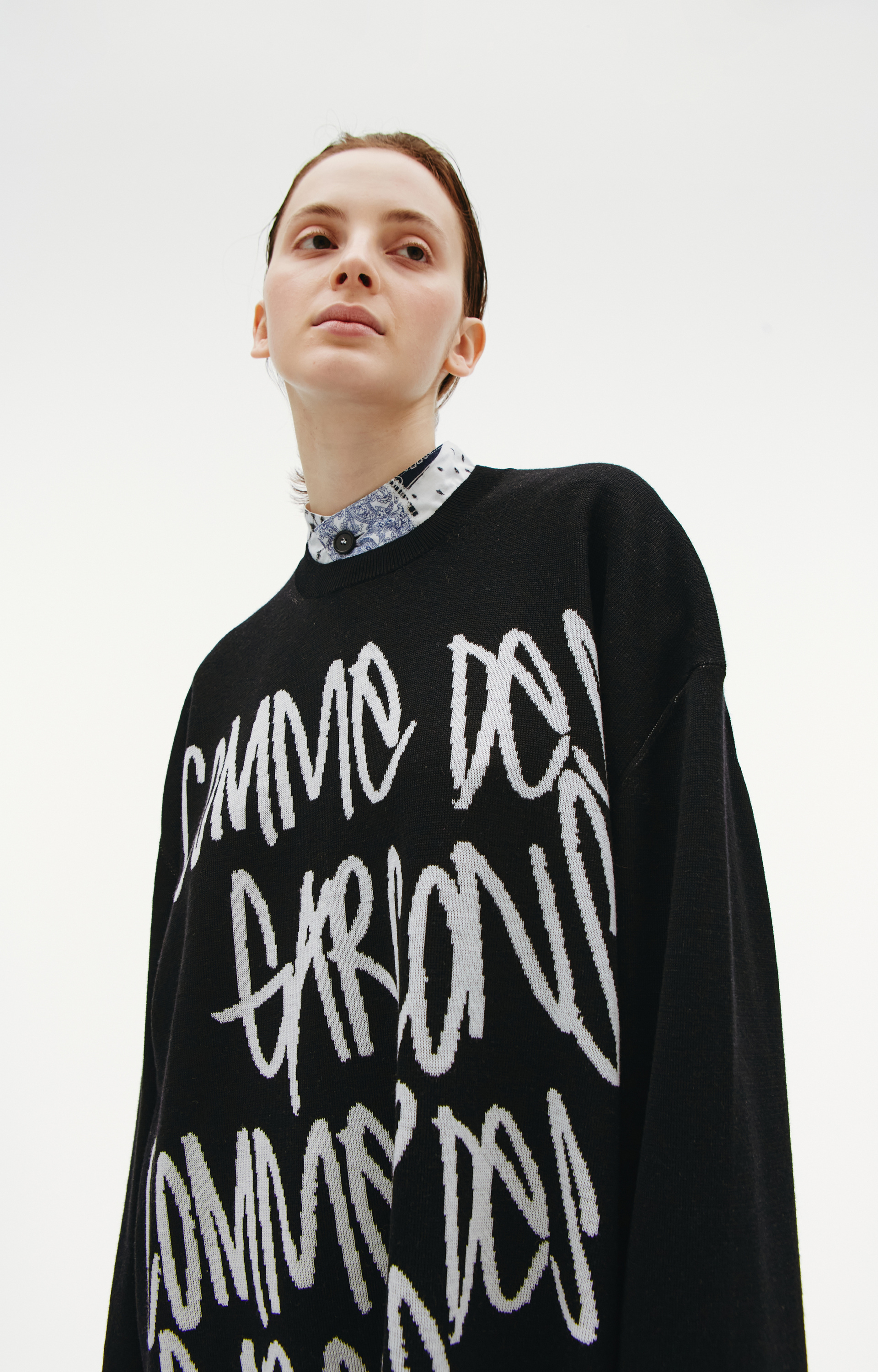 Comme des Garcons Logo Wool Sweater