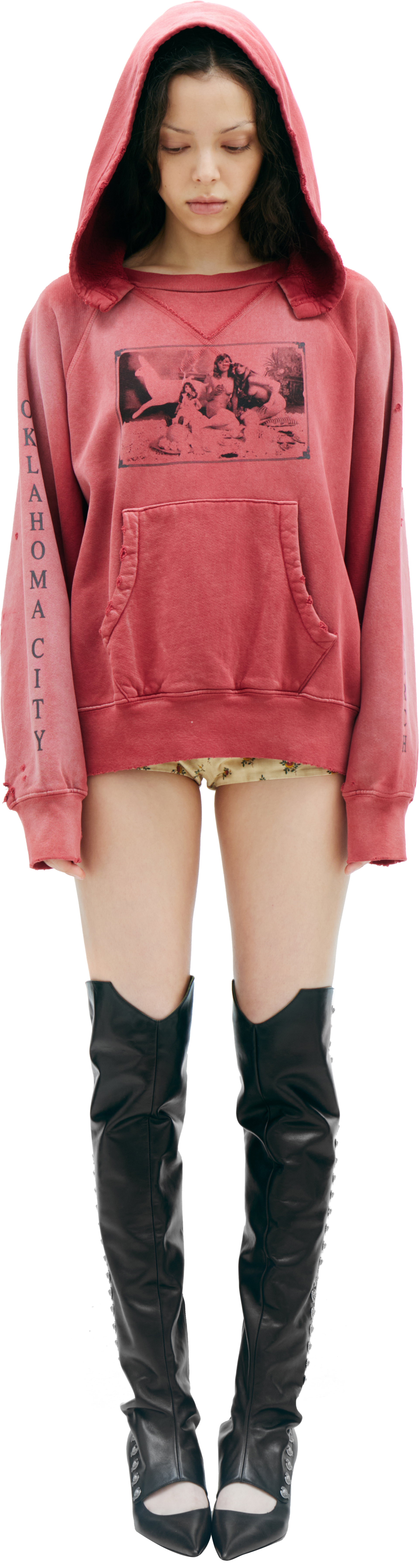 Enfants Riches Déprimés Red print hoodie