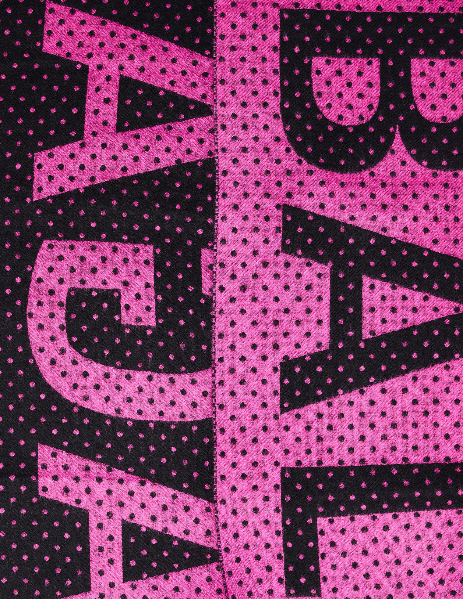 Balenciaga Pink Logo Polka Dot Scarf