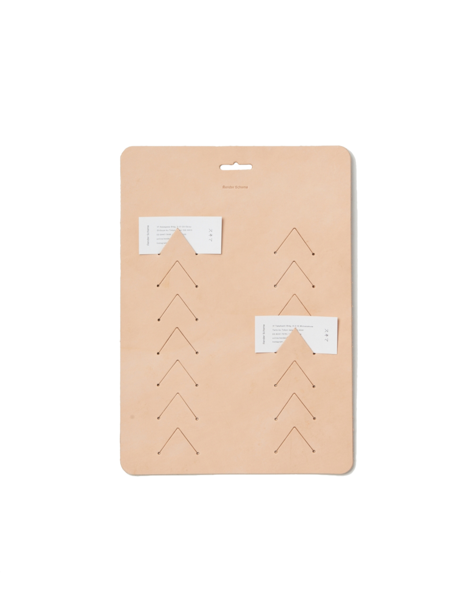 Hender Scheme Natural Leather Wall Card Clip