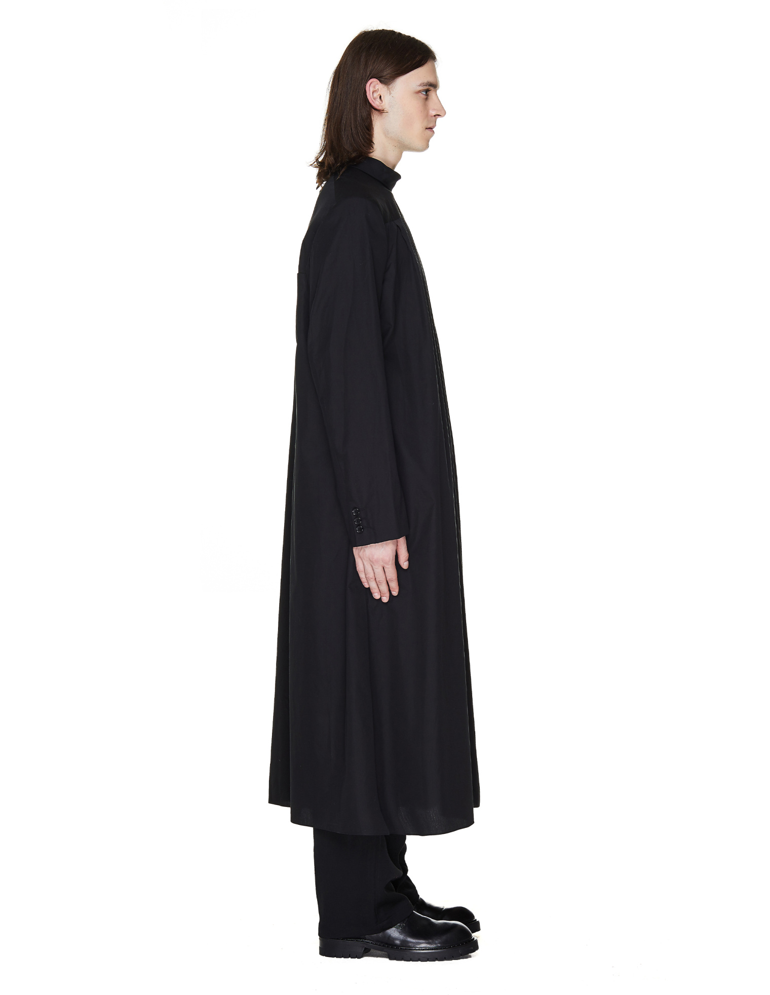 Comme des Garcons Homme plus Хлопковая рубашка с пуговицами на спине