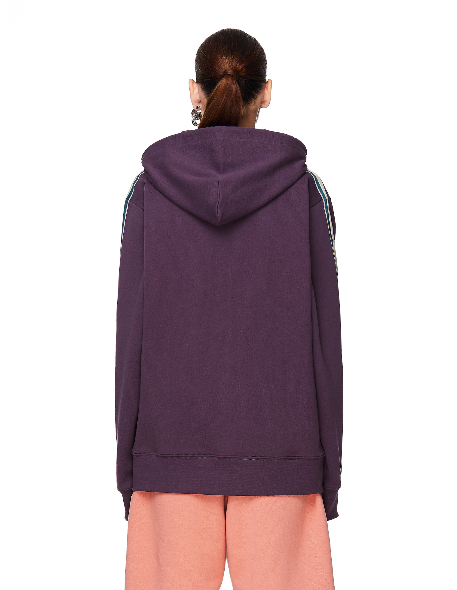 Pigalle Purple Cotton Zip-Up Hoodie