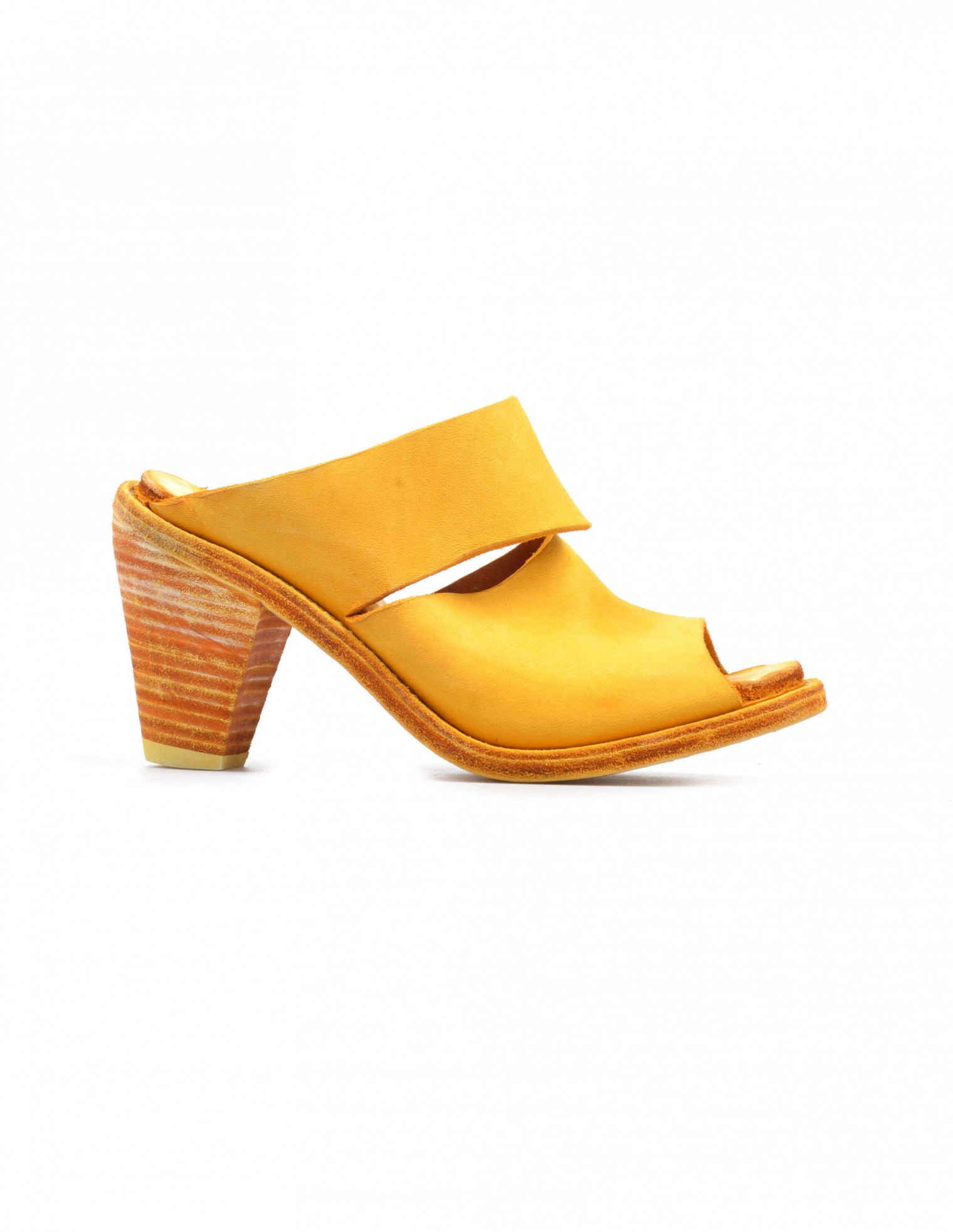 Guidi Yellow Leather Heels