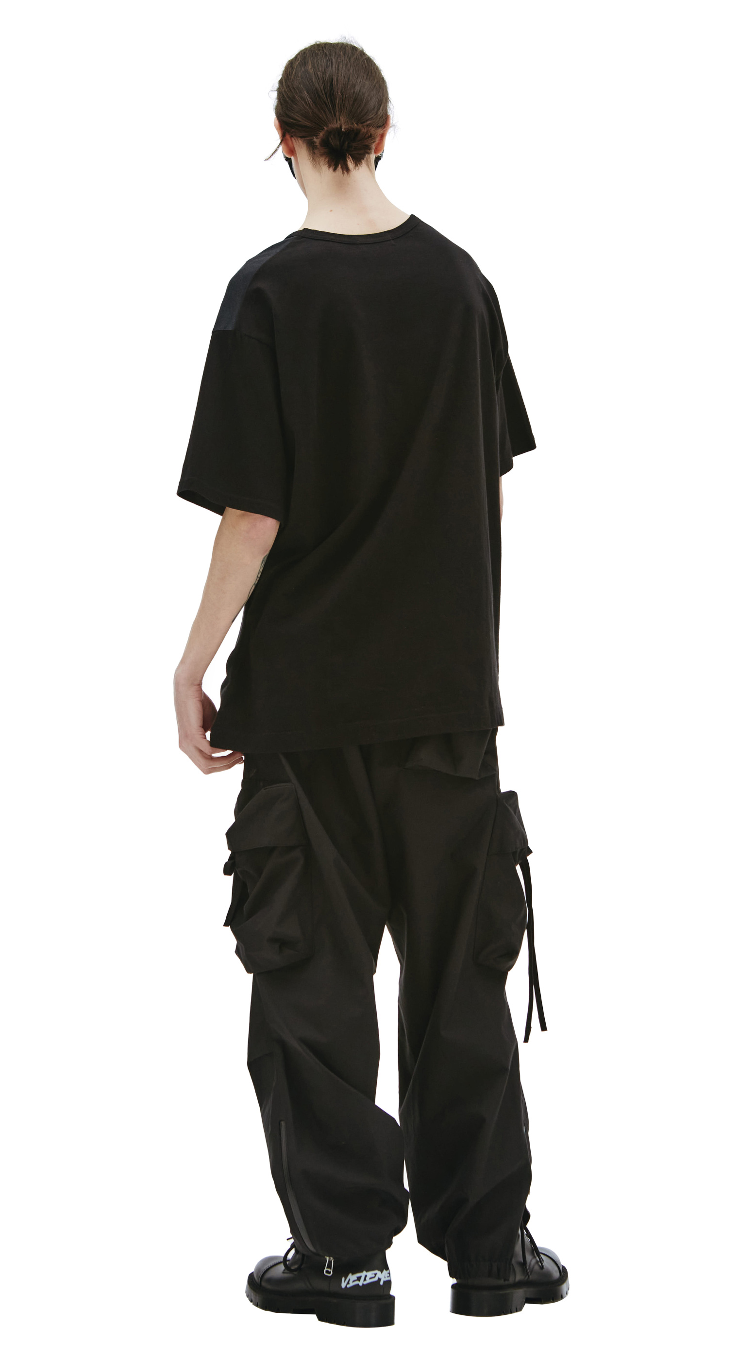 Yohji Yamamoto Футболка с цветочным принтом