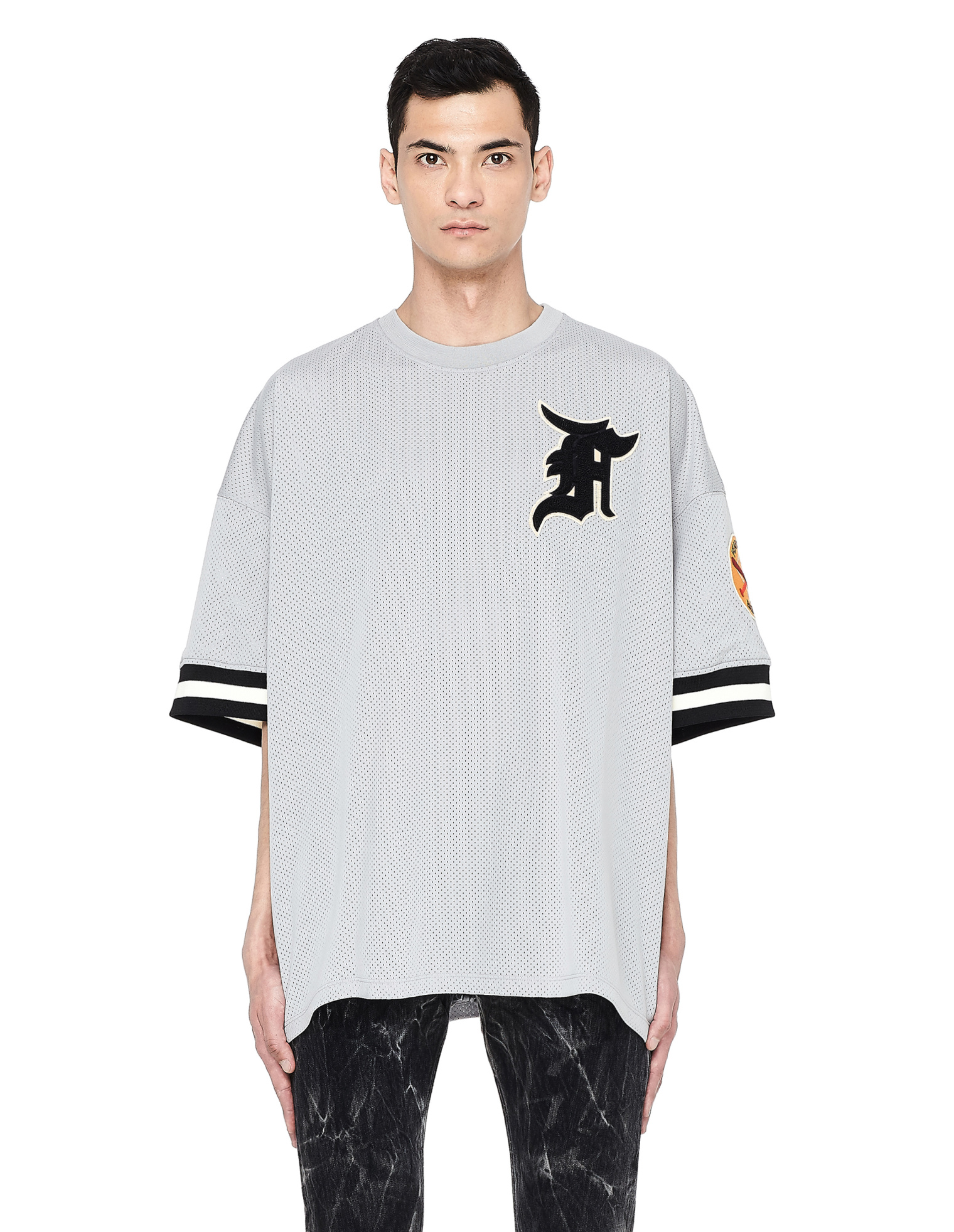 Fear of God Grey Mesh Away Baseball Jersey
