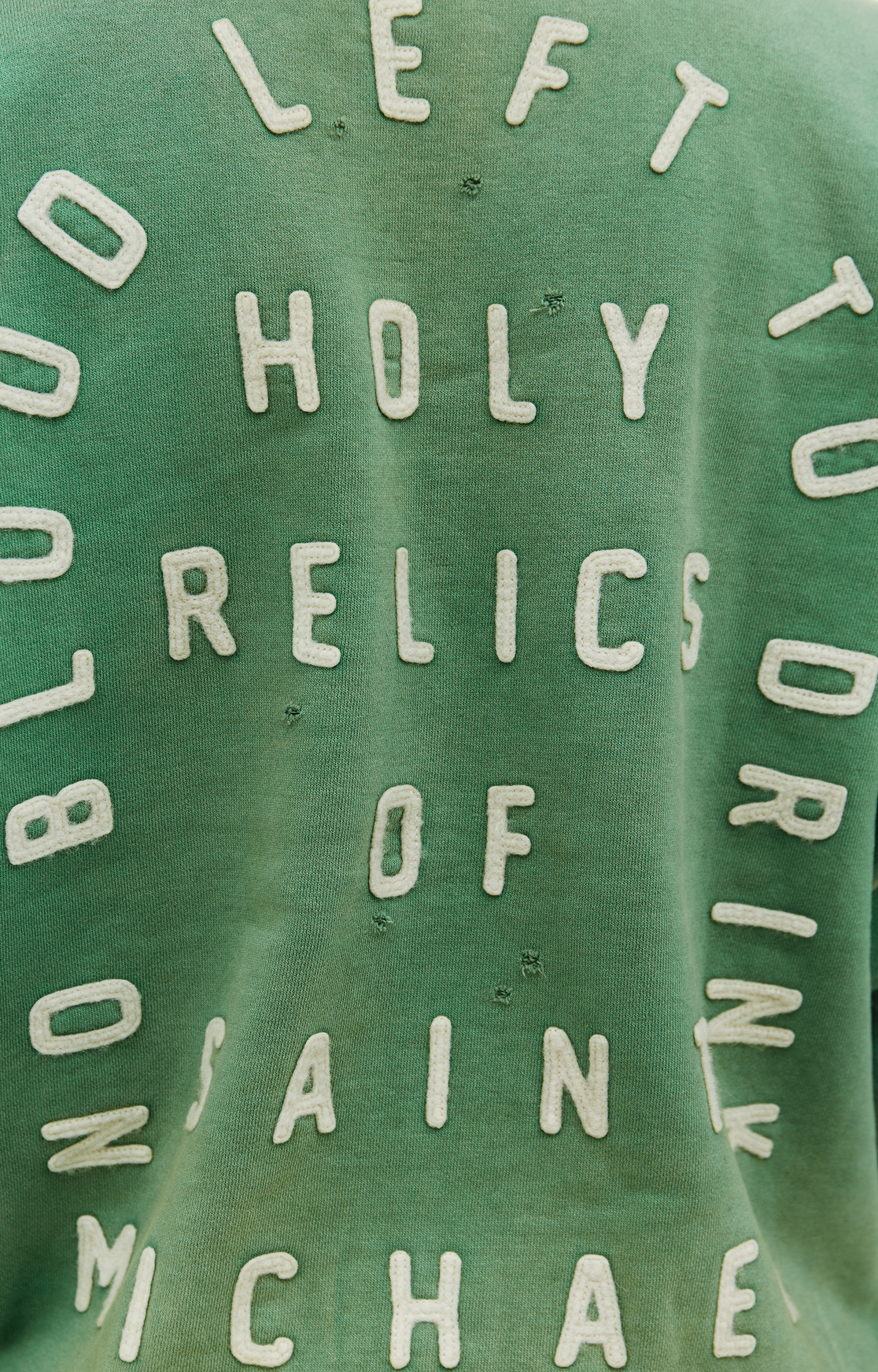 Saint Michael Patched cotton sweatshirt