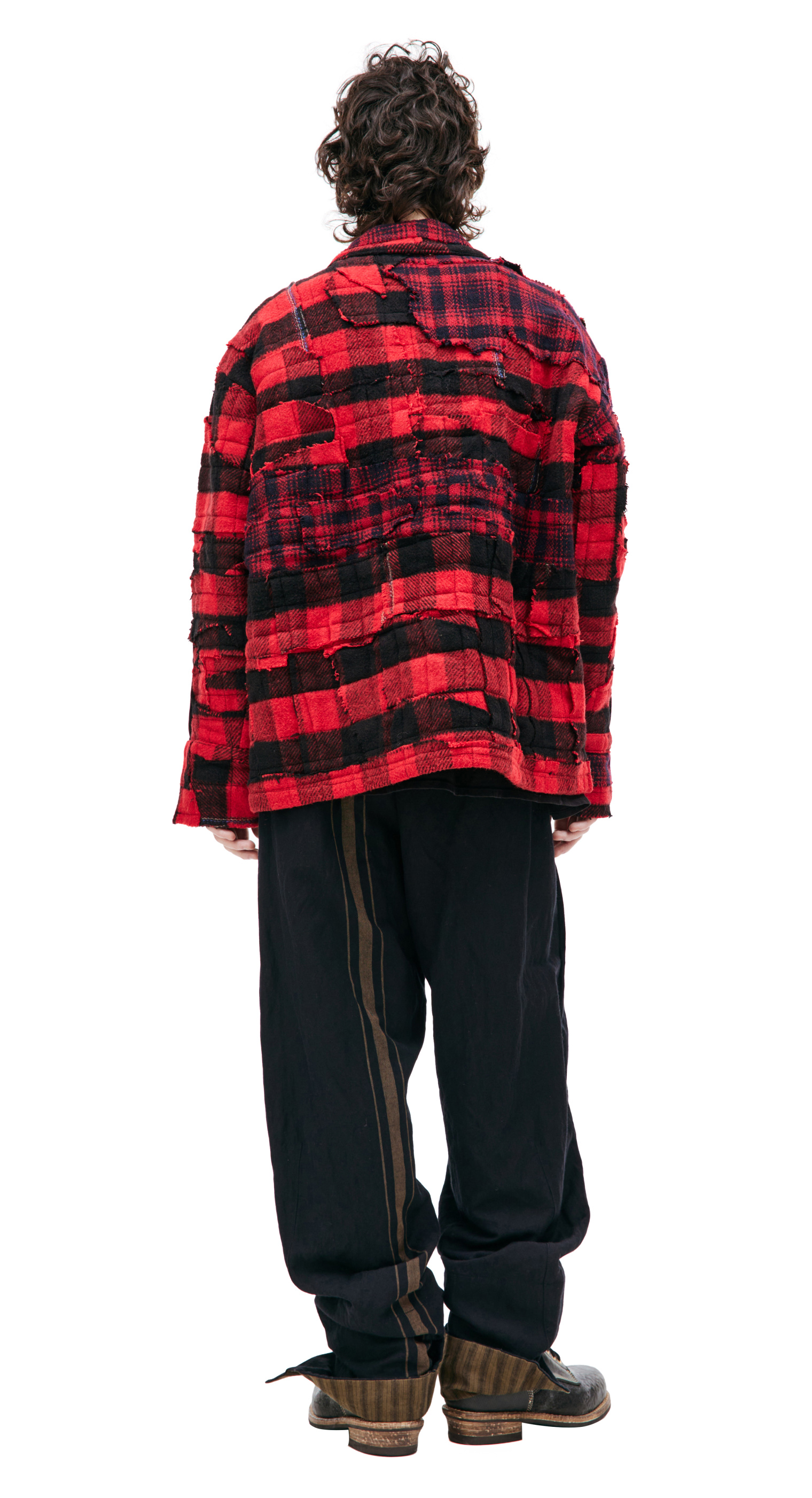 Greg Lauren Wool checkered shirt
