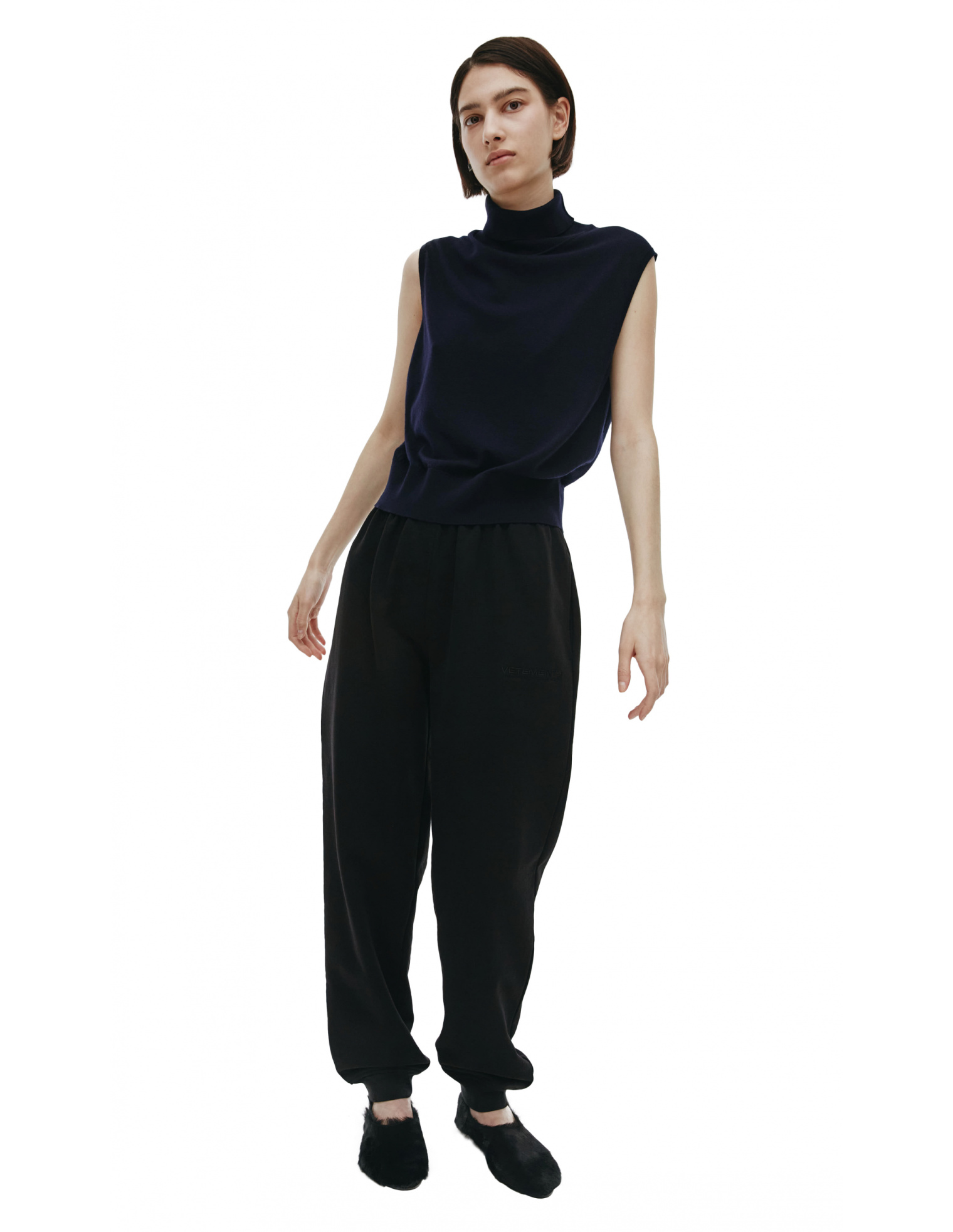 The Row Black wool  top