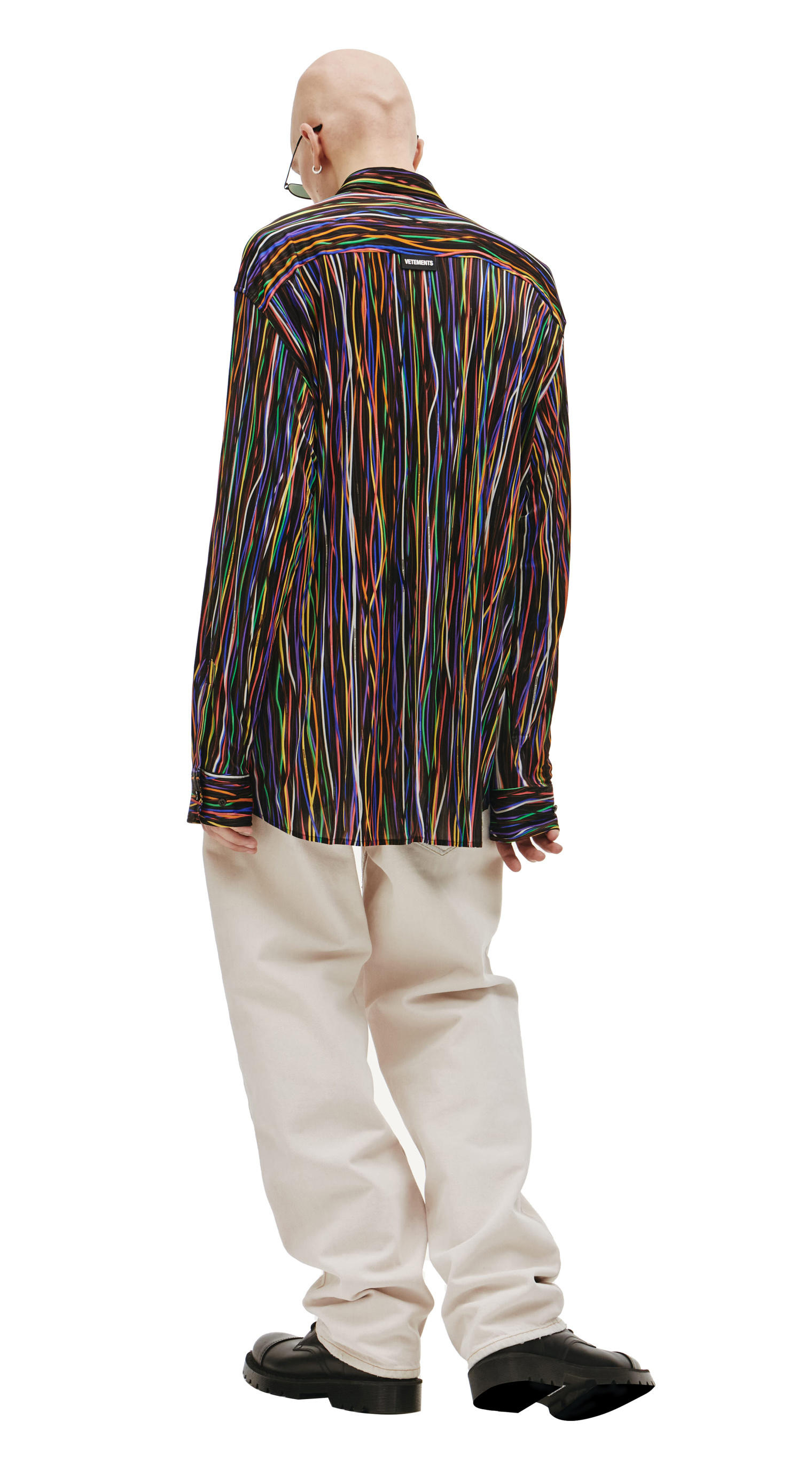 VETEMENTS Разноцветная рубашка с накладным карманом