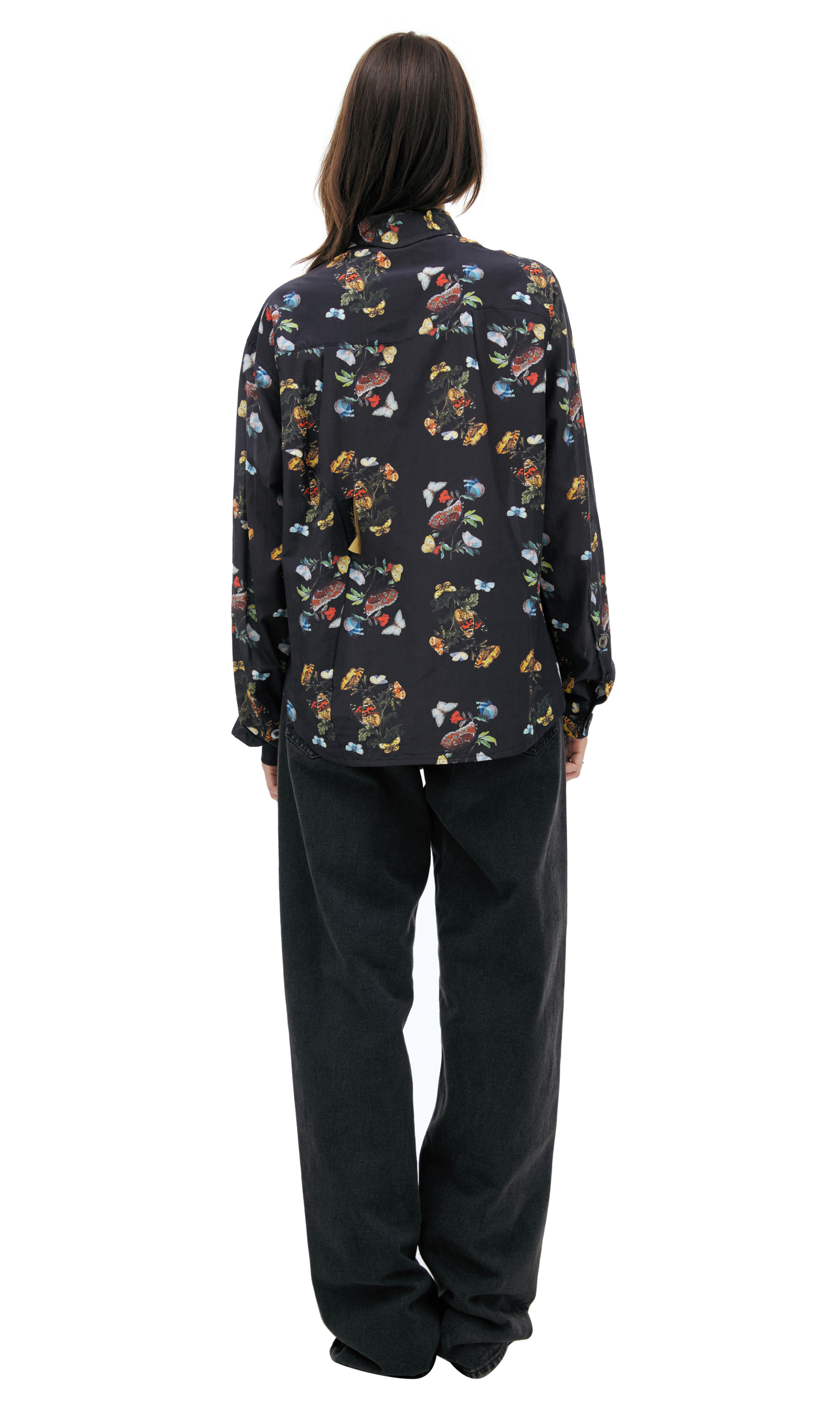 Undercover Black monoprint blouse