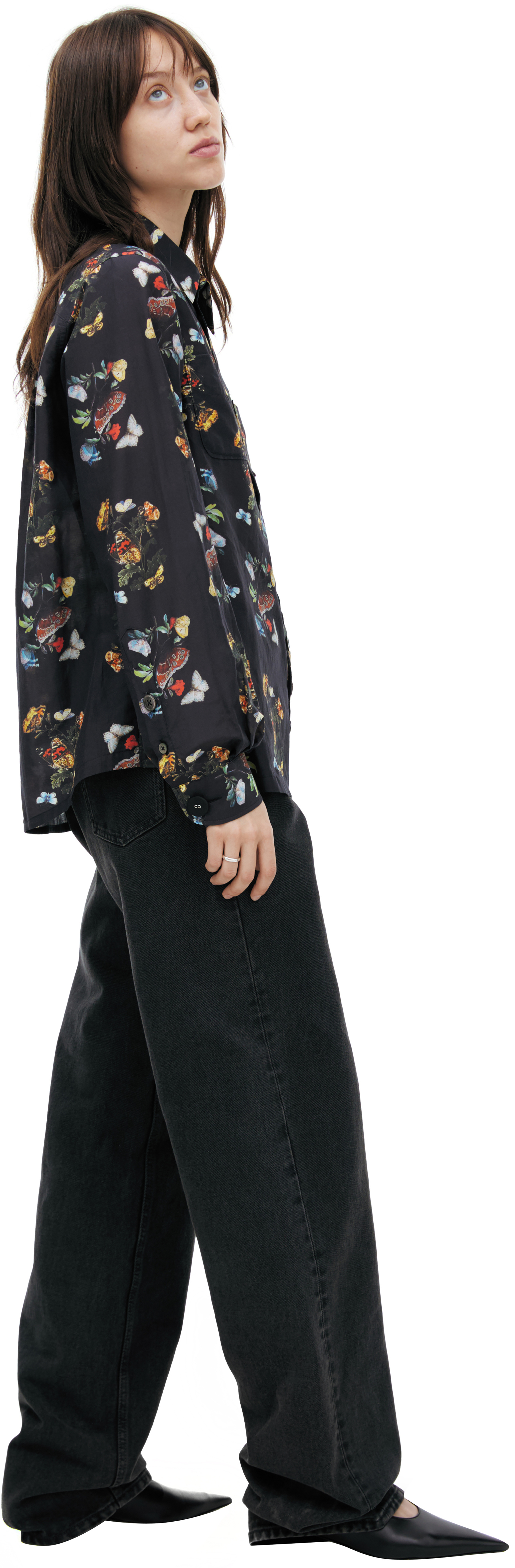 Undercover Black monoprint blouse