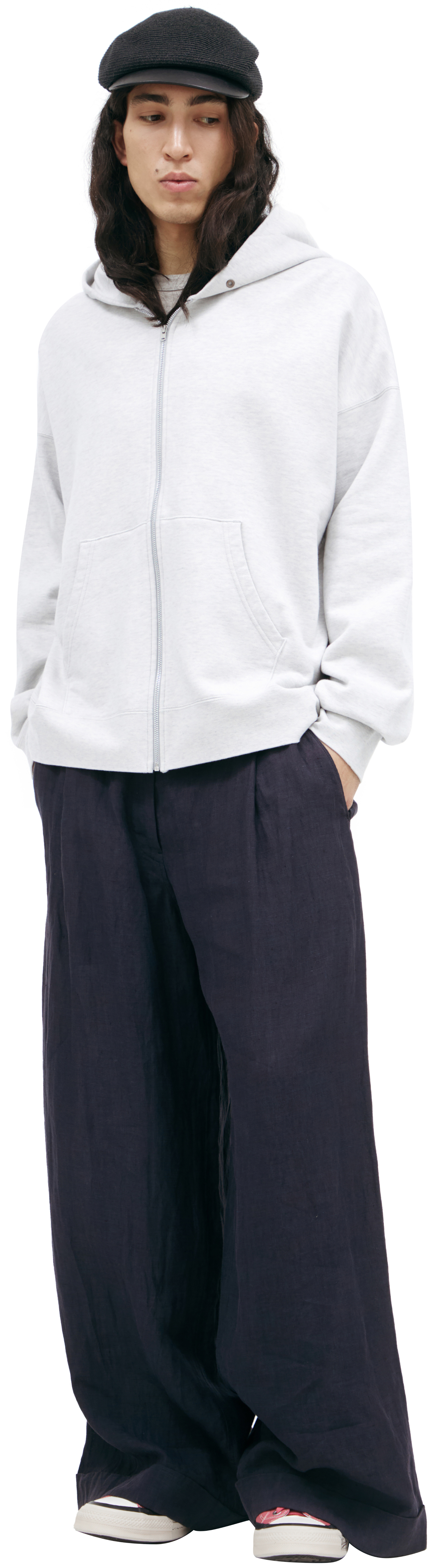 visvim Zippered cotton hoodie