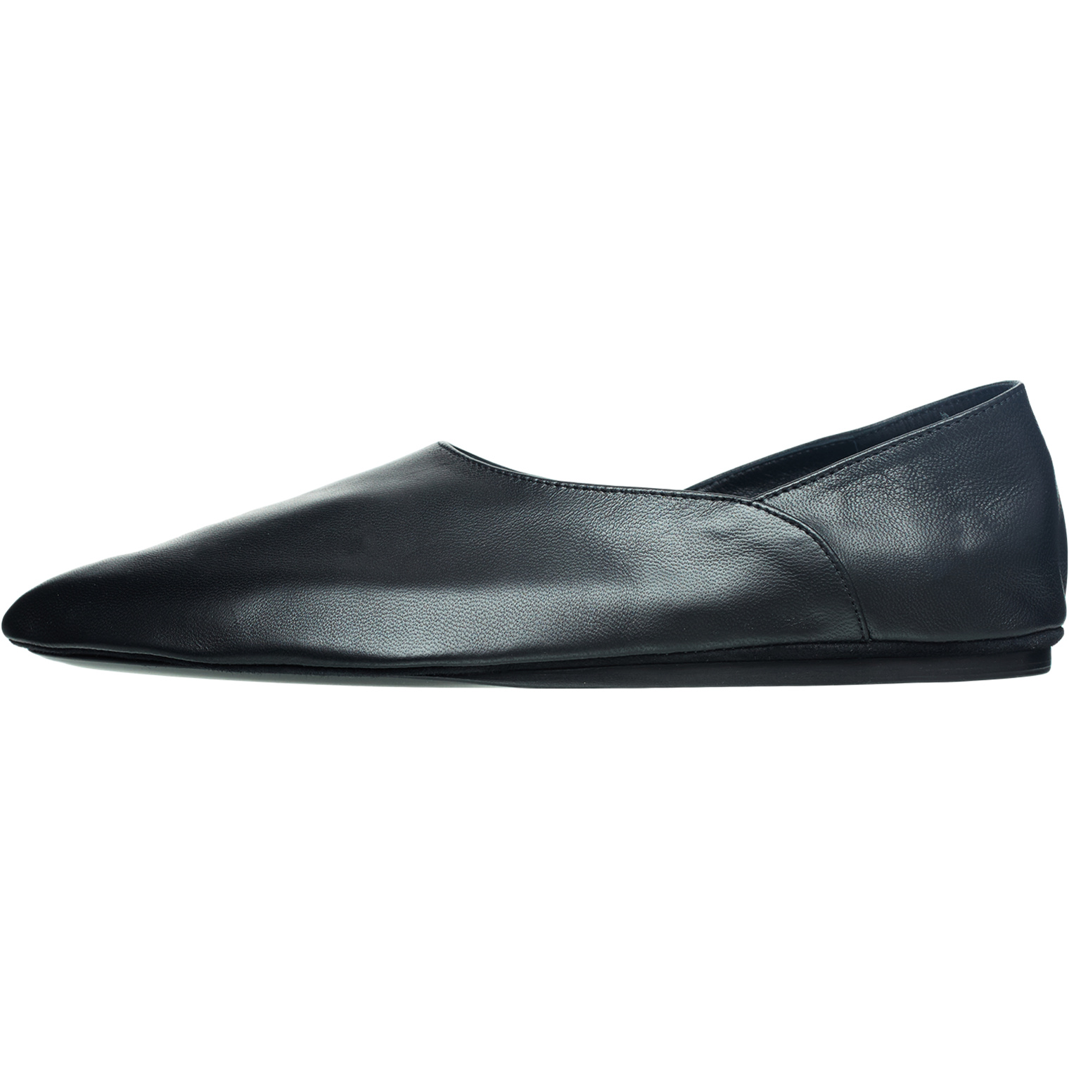 Jil Sander Black leather slippers