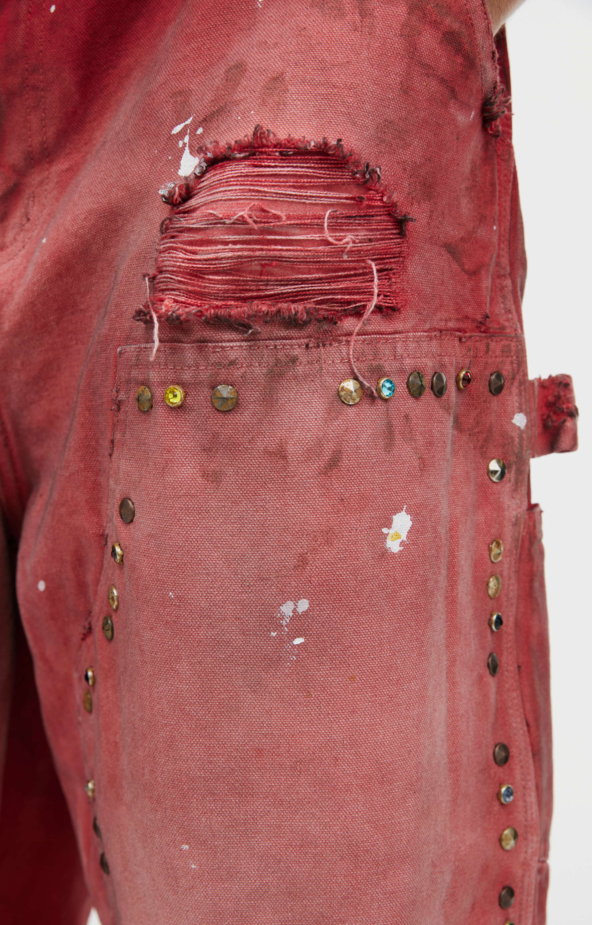 Satoshi Nakamoto Denim shorts with rivets