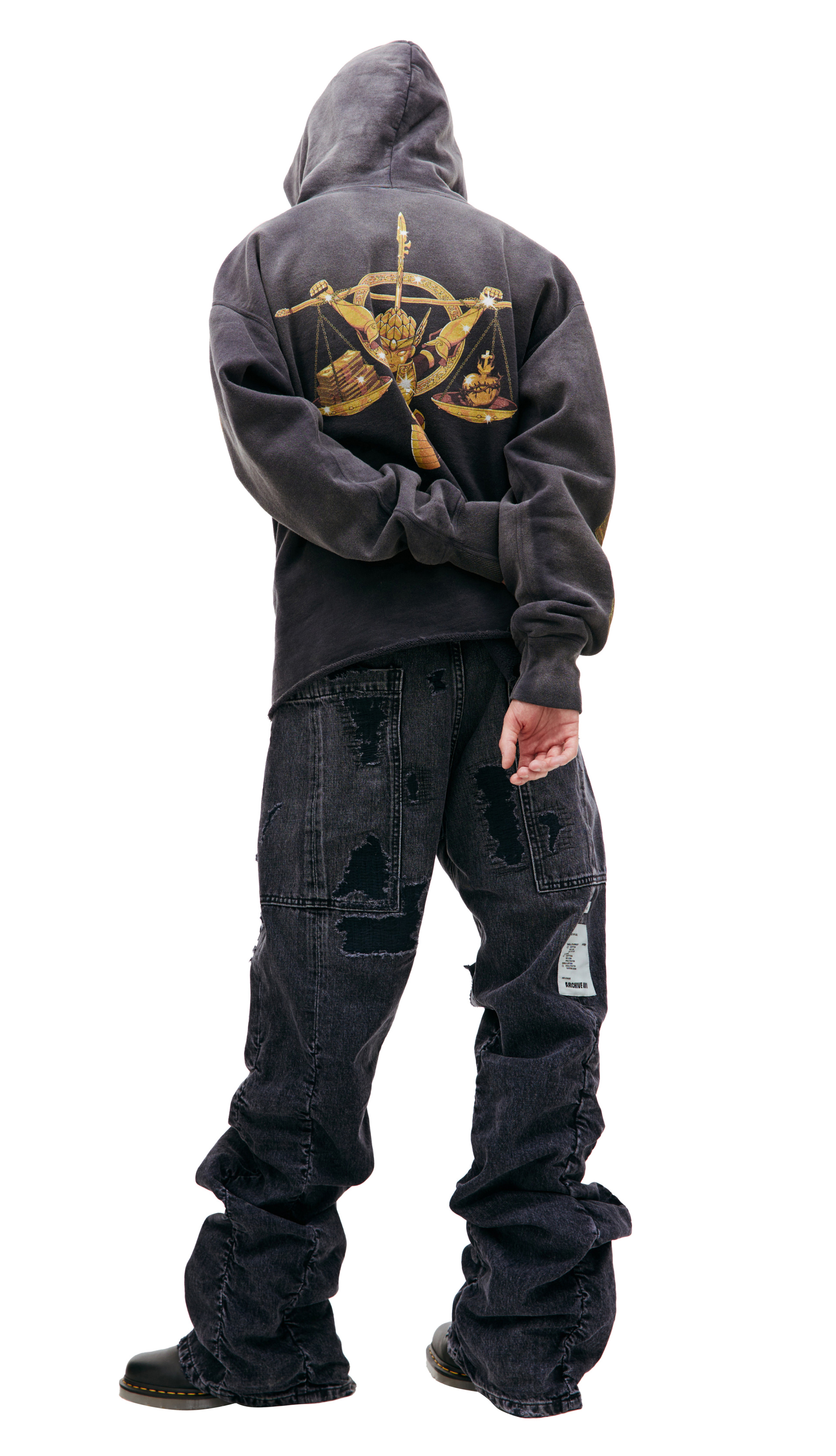 Saint Michael Printed cotton hoodie