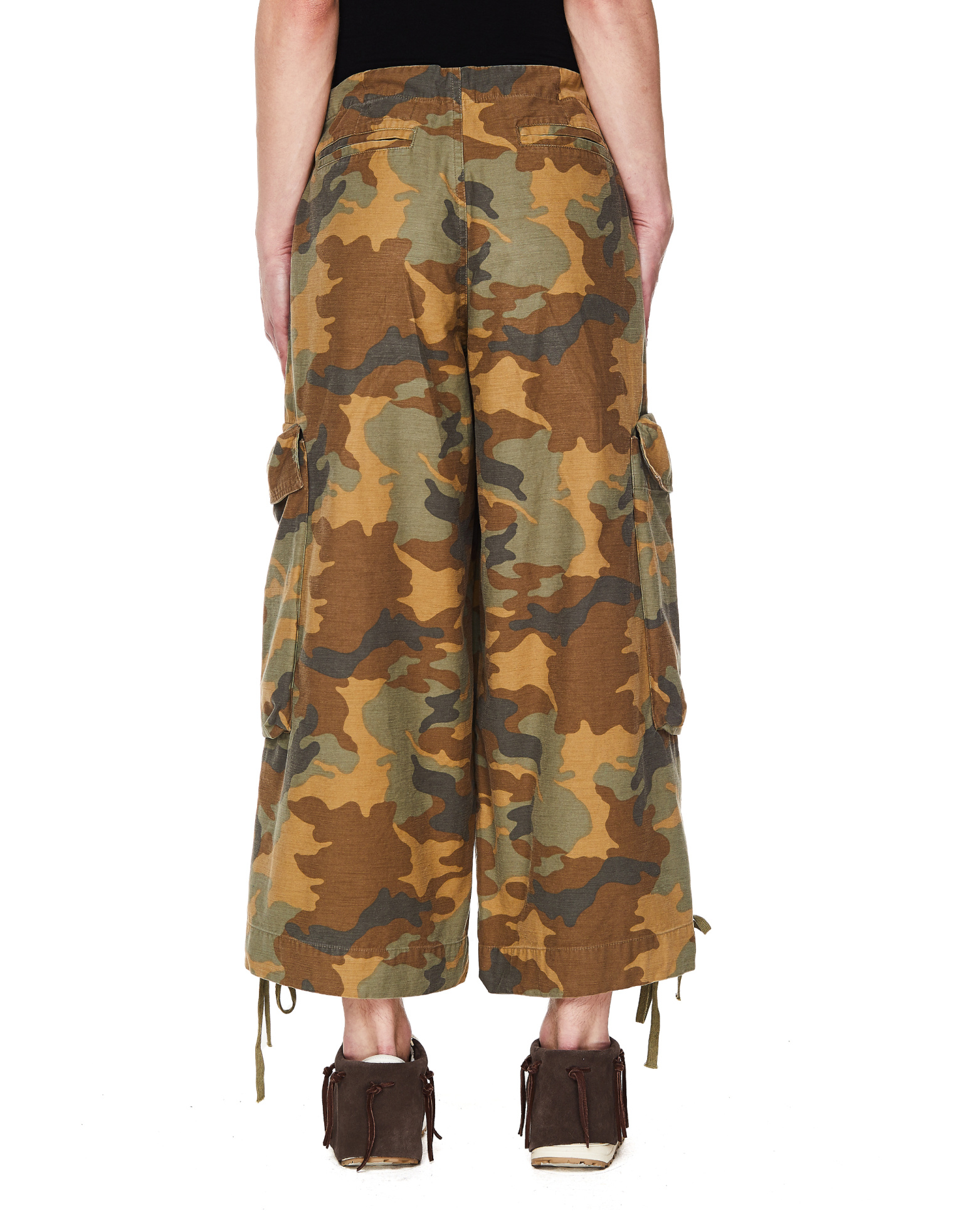 Greg Lauren Cotton Camo Trousers