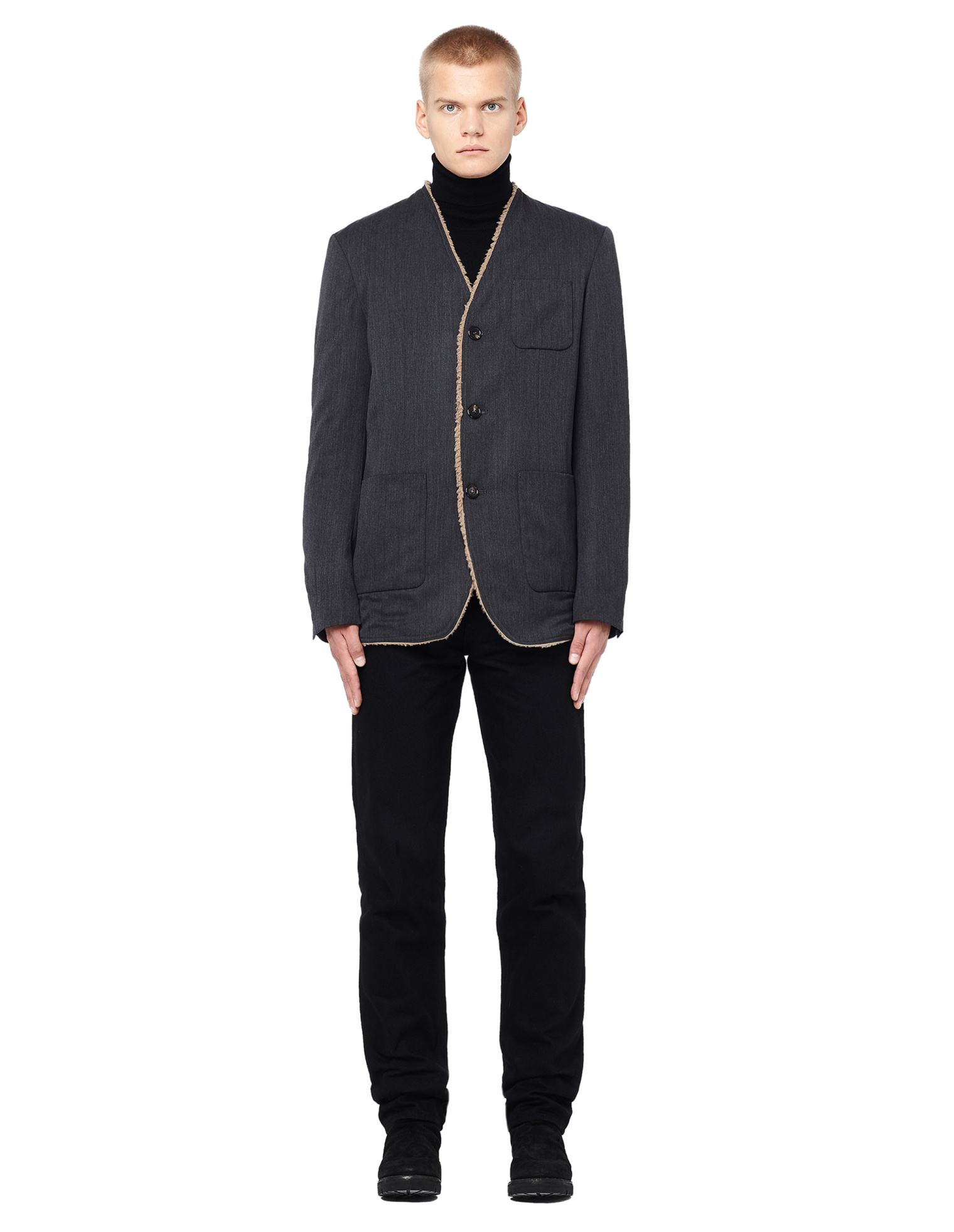 John Undercover Faux fur lining jacket