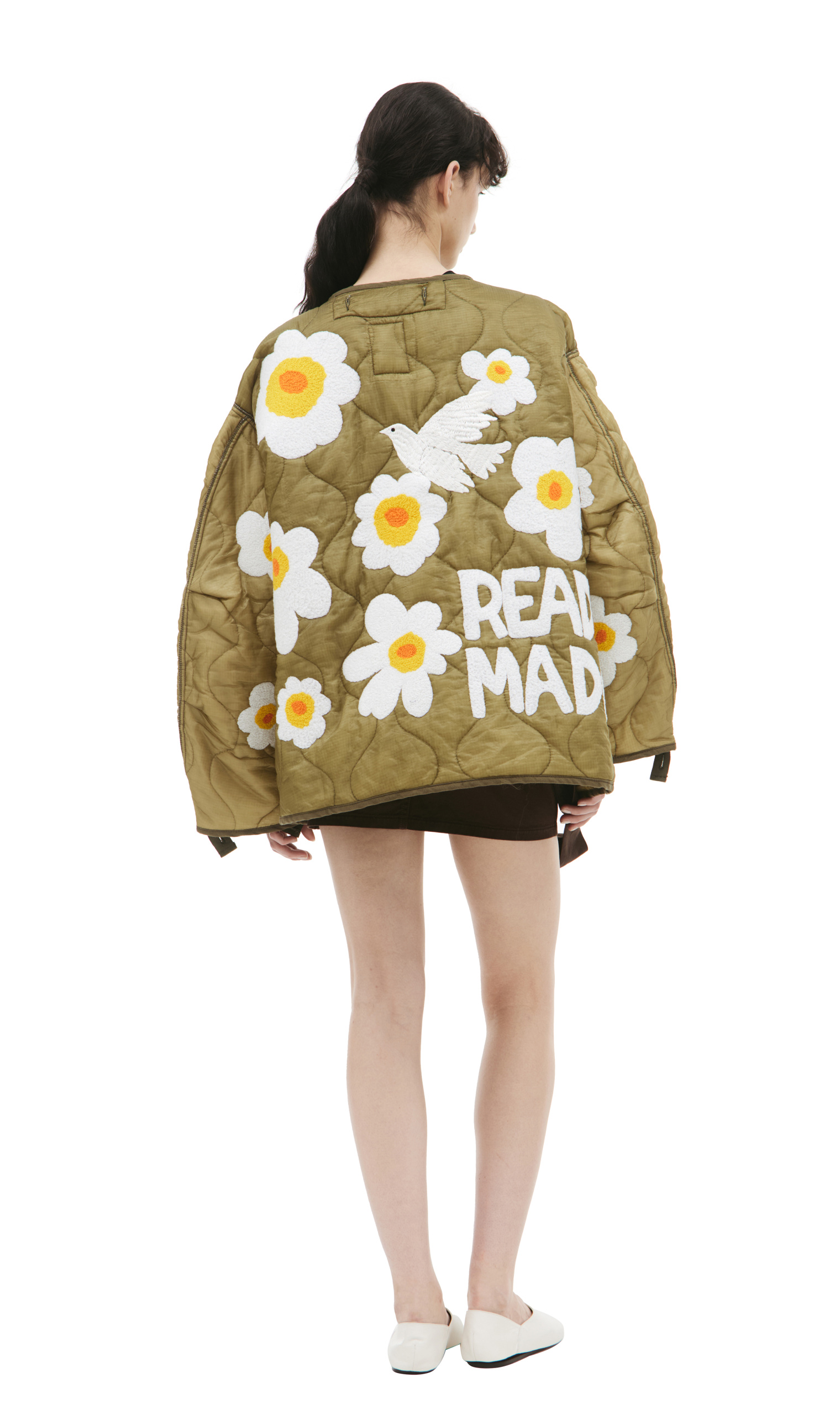 Readymade Jacket with floral applique