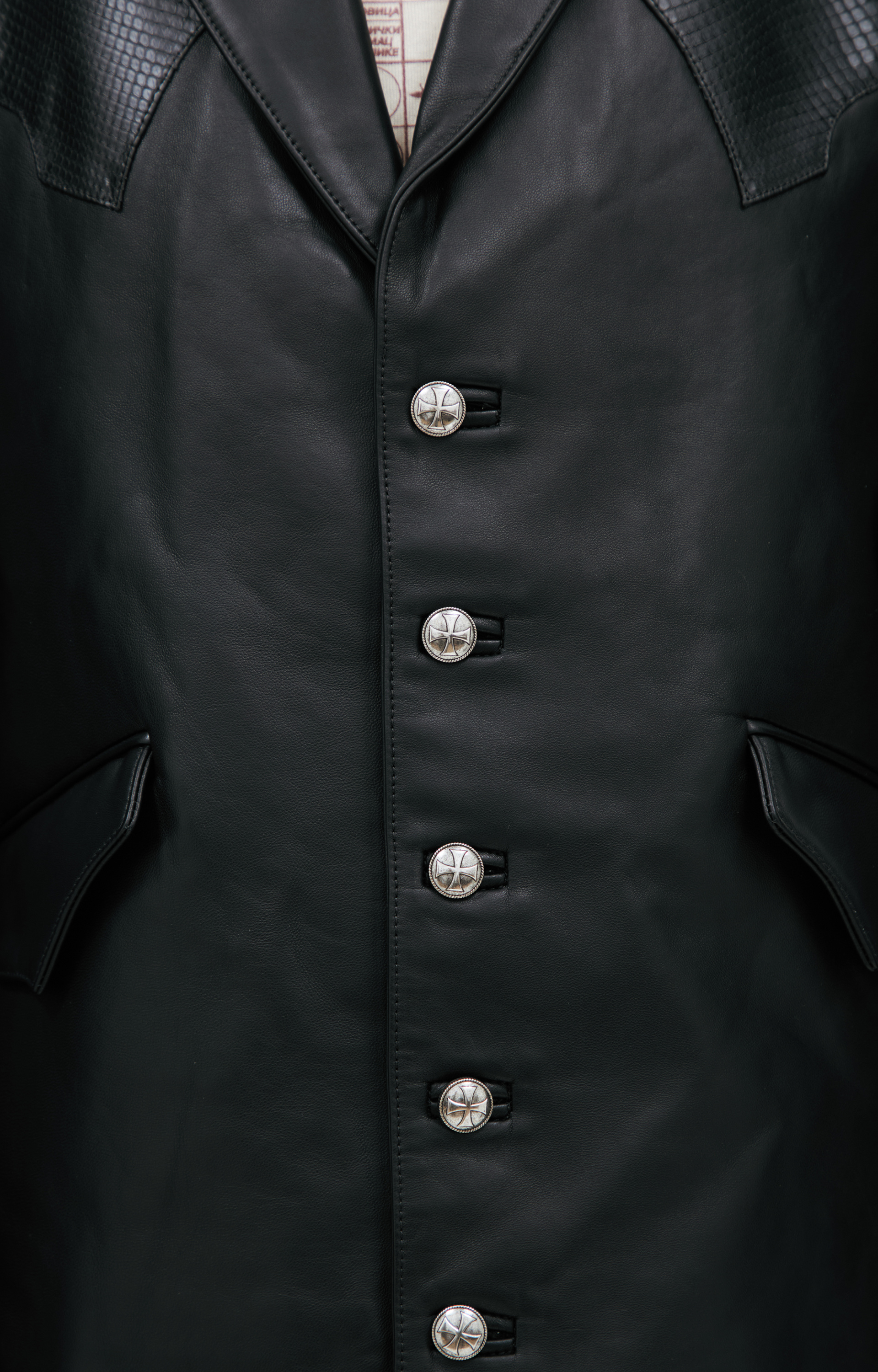 Enfants Riches Déprimés Black leather blazer