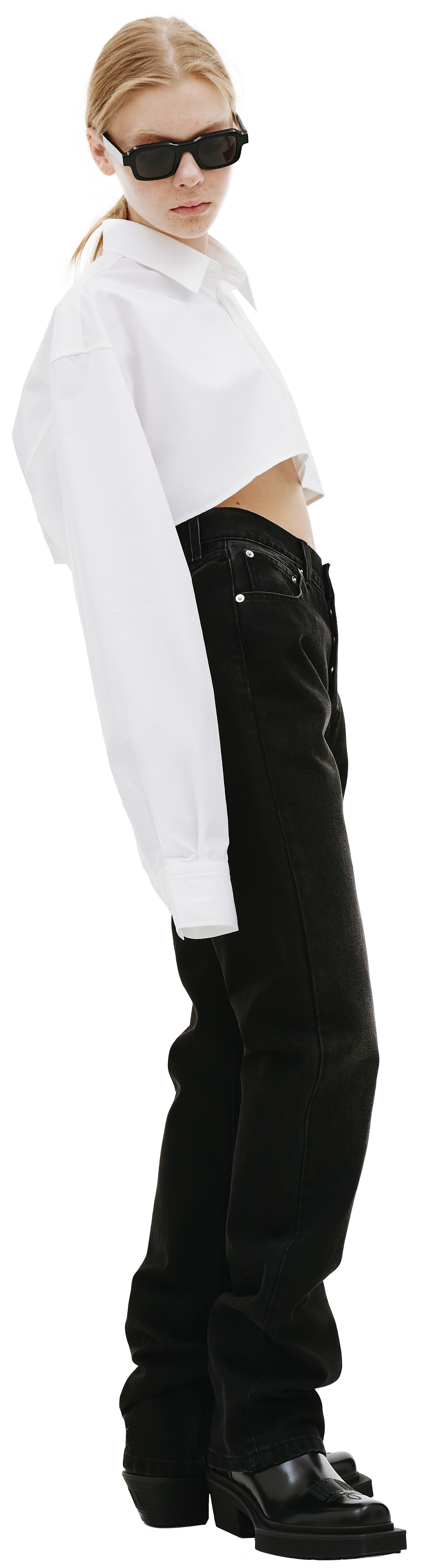 VTMNTS Barcode cropped shirt