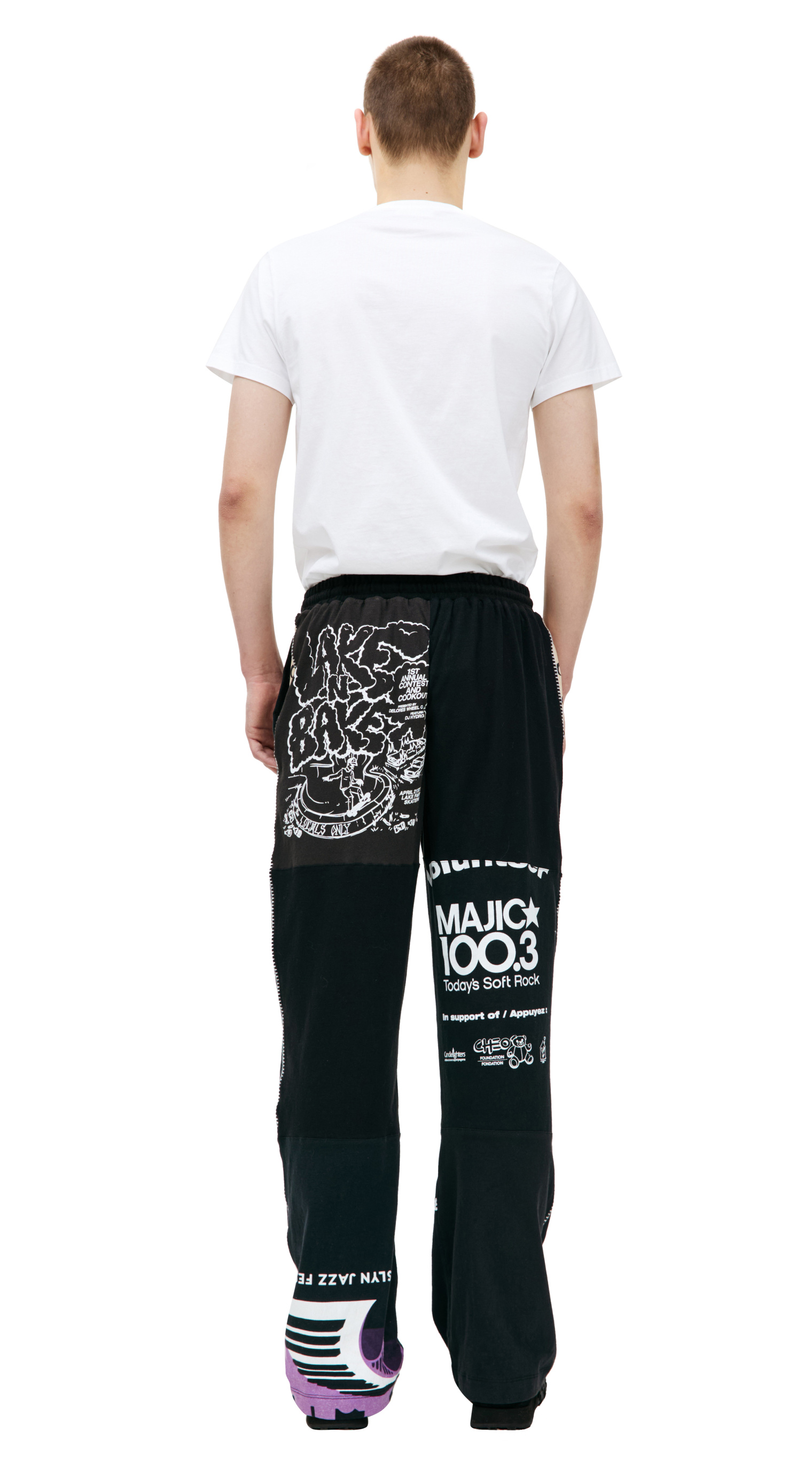 MARINE SERRE Wide patchwork sweatpants