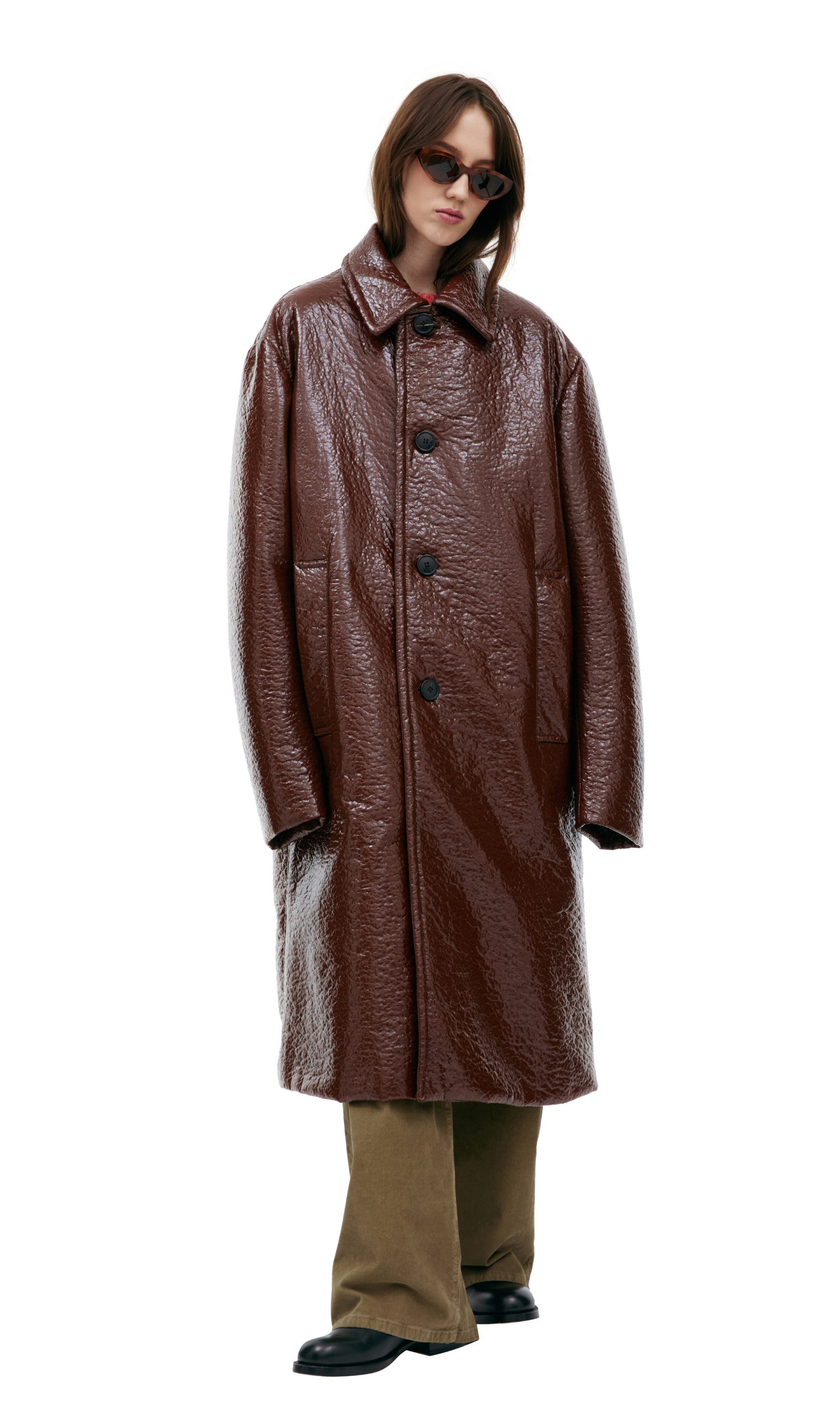 Dries Van Noten Coat with crumpled effect