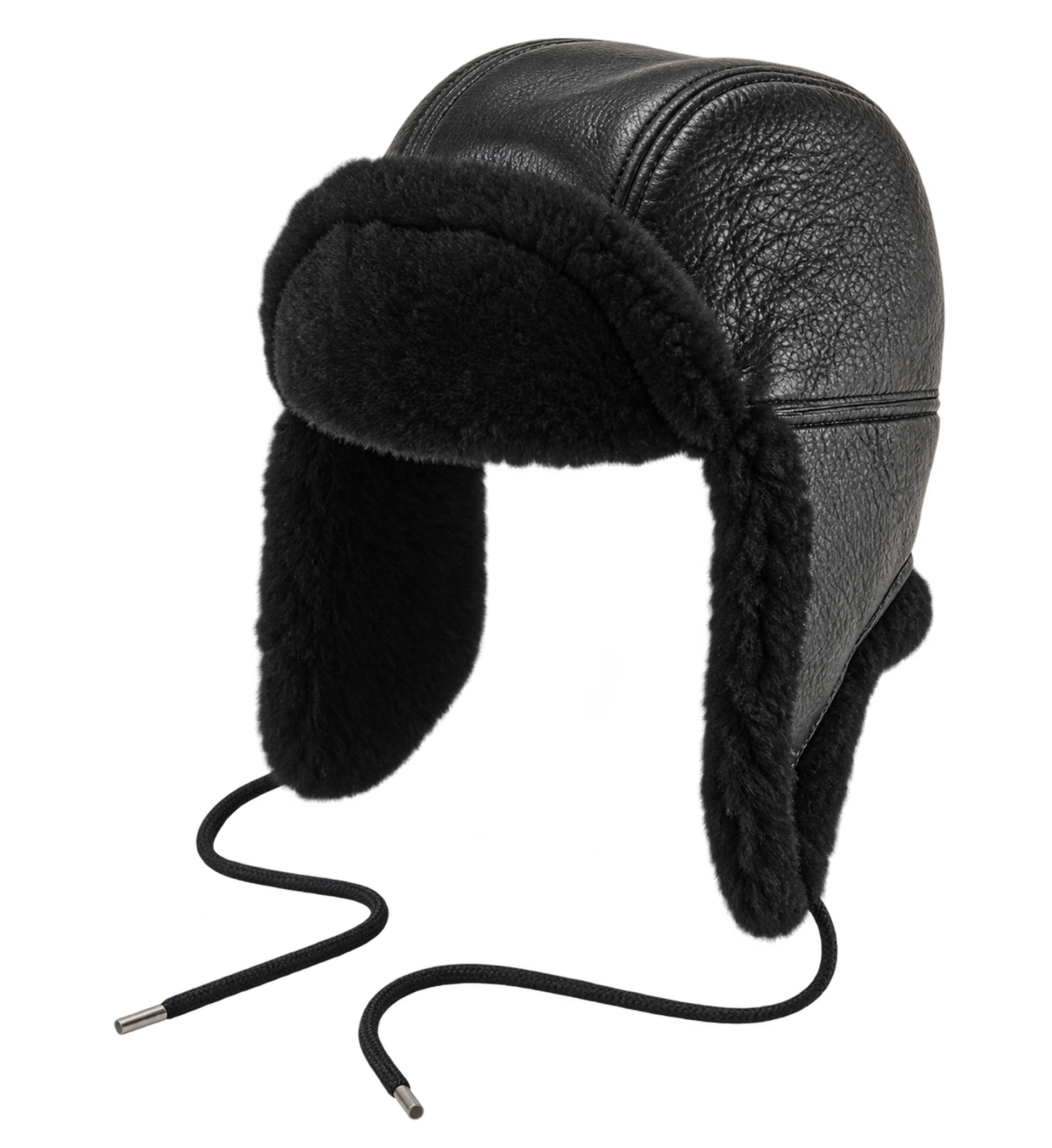 Mastermind WORLD Leather beanie with fur