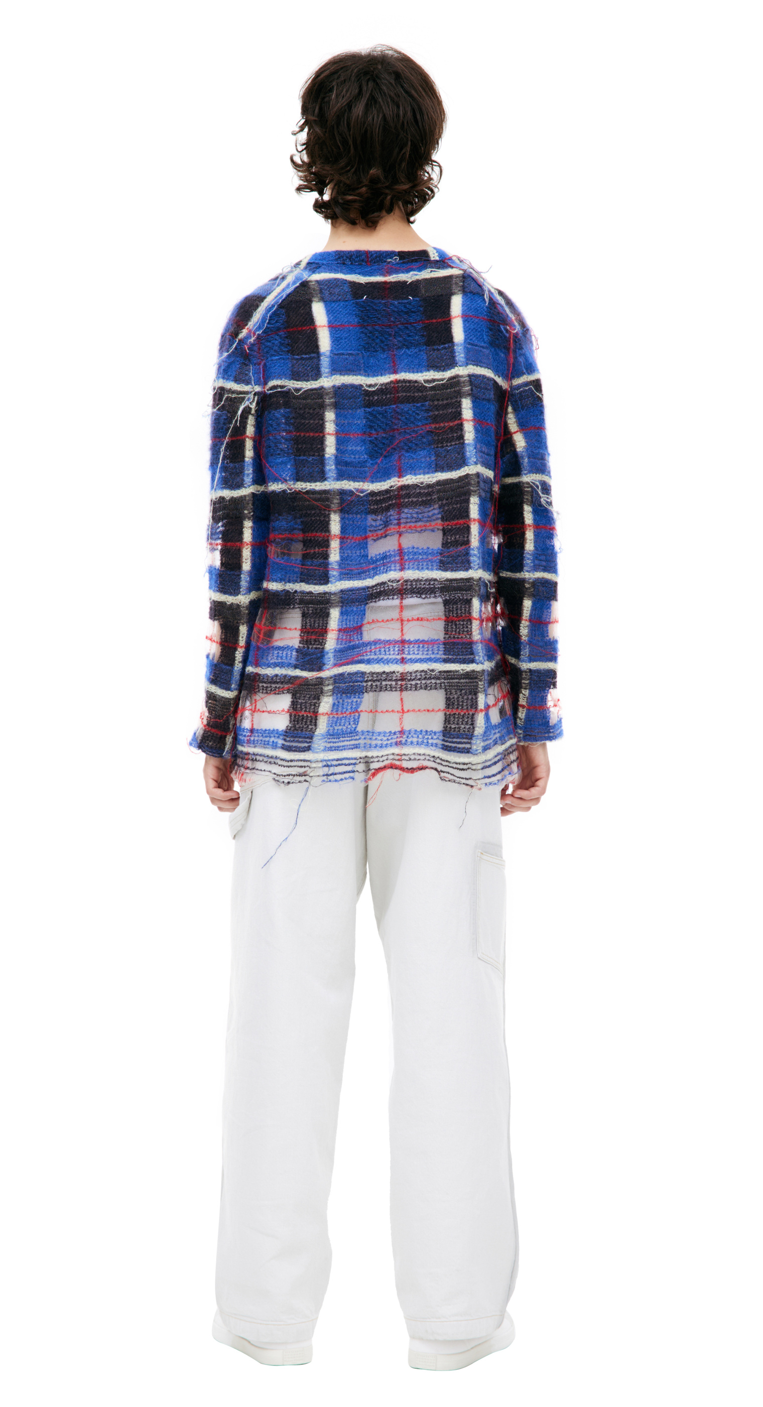 Maison Margiela Wool plaid cardigan