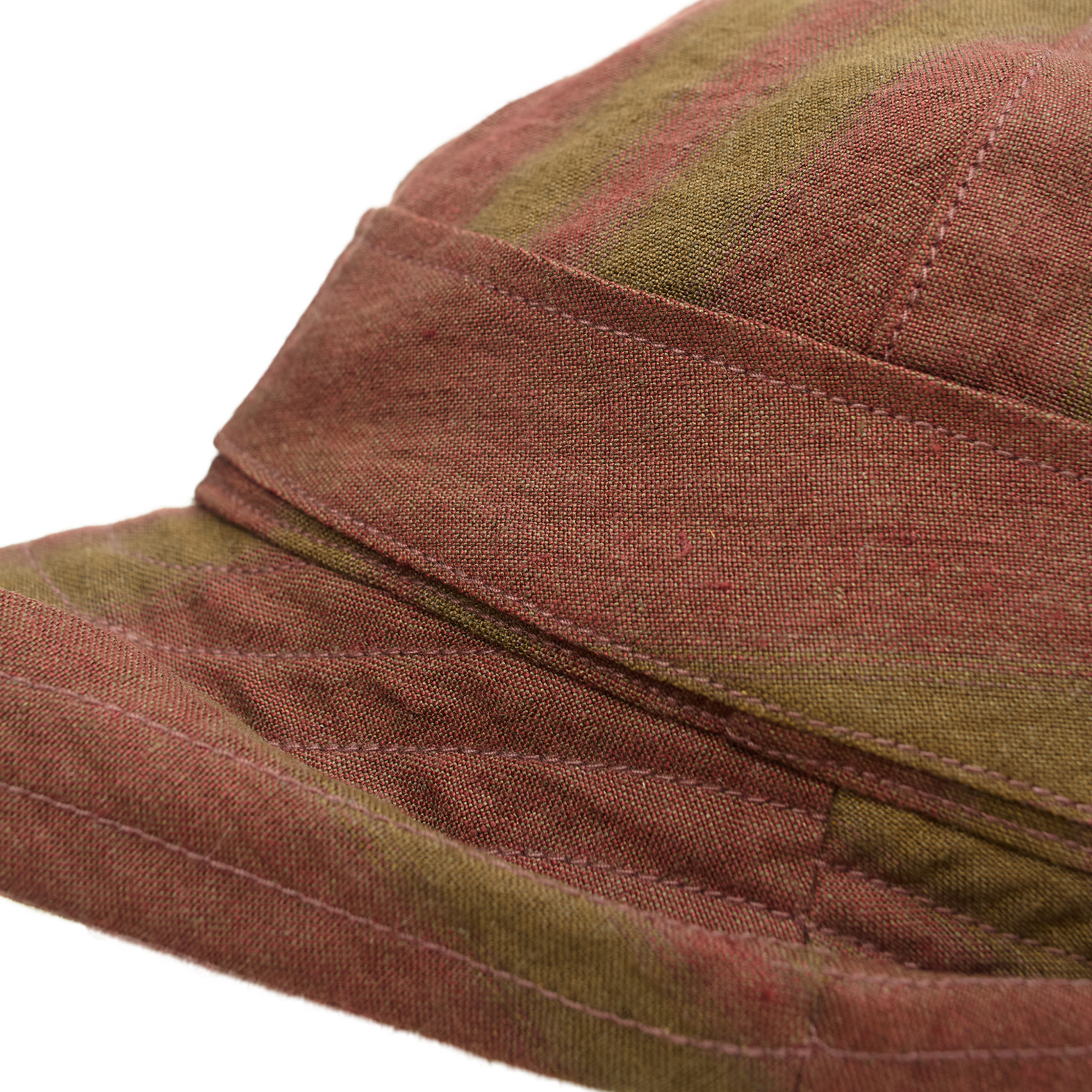 Ziggy Chen Red linen cap