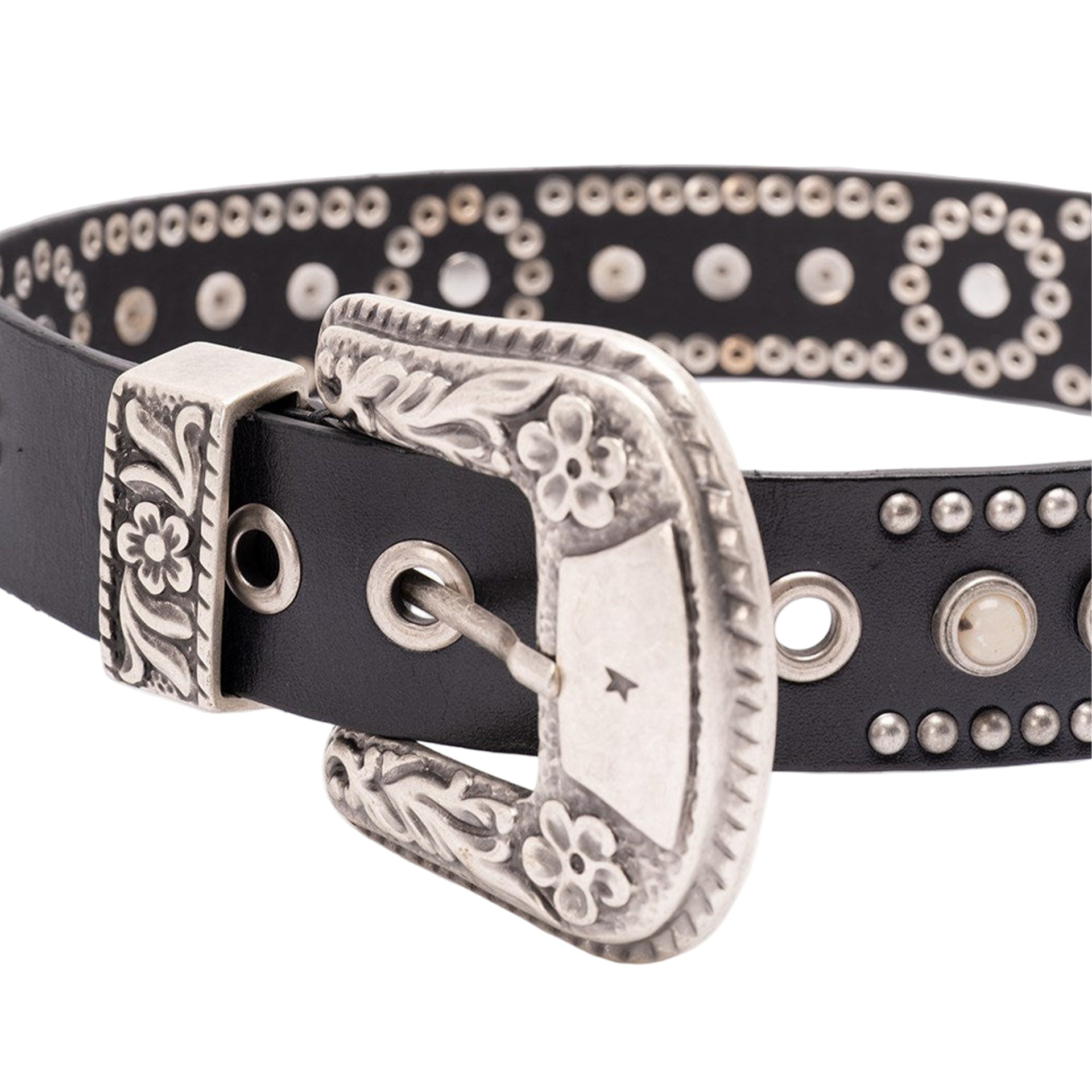 Golden Goose Lace Washed Leather Belt