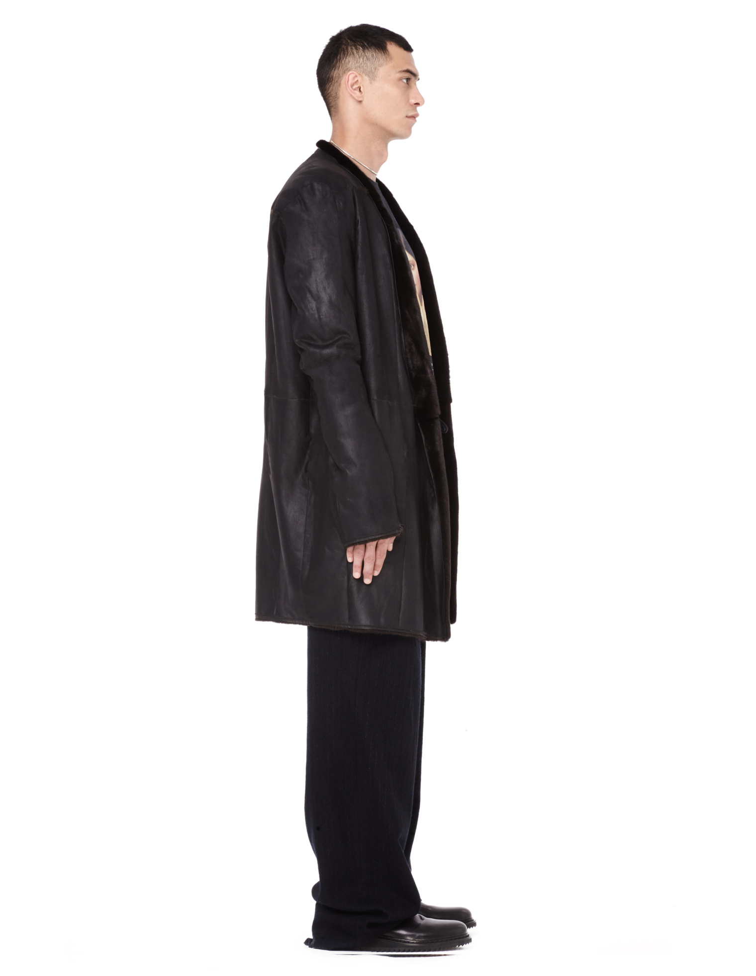 HUN Rick Owens Double-faced mink fur coat