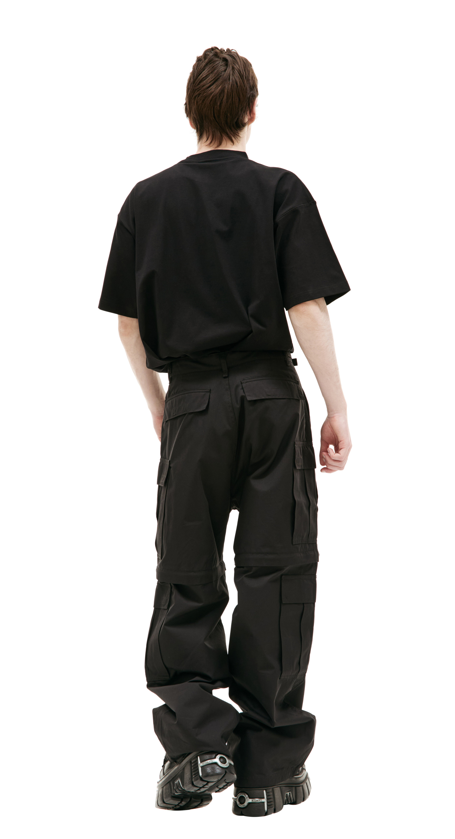 VTMNTS Black detachable leg cargo trousers