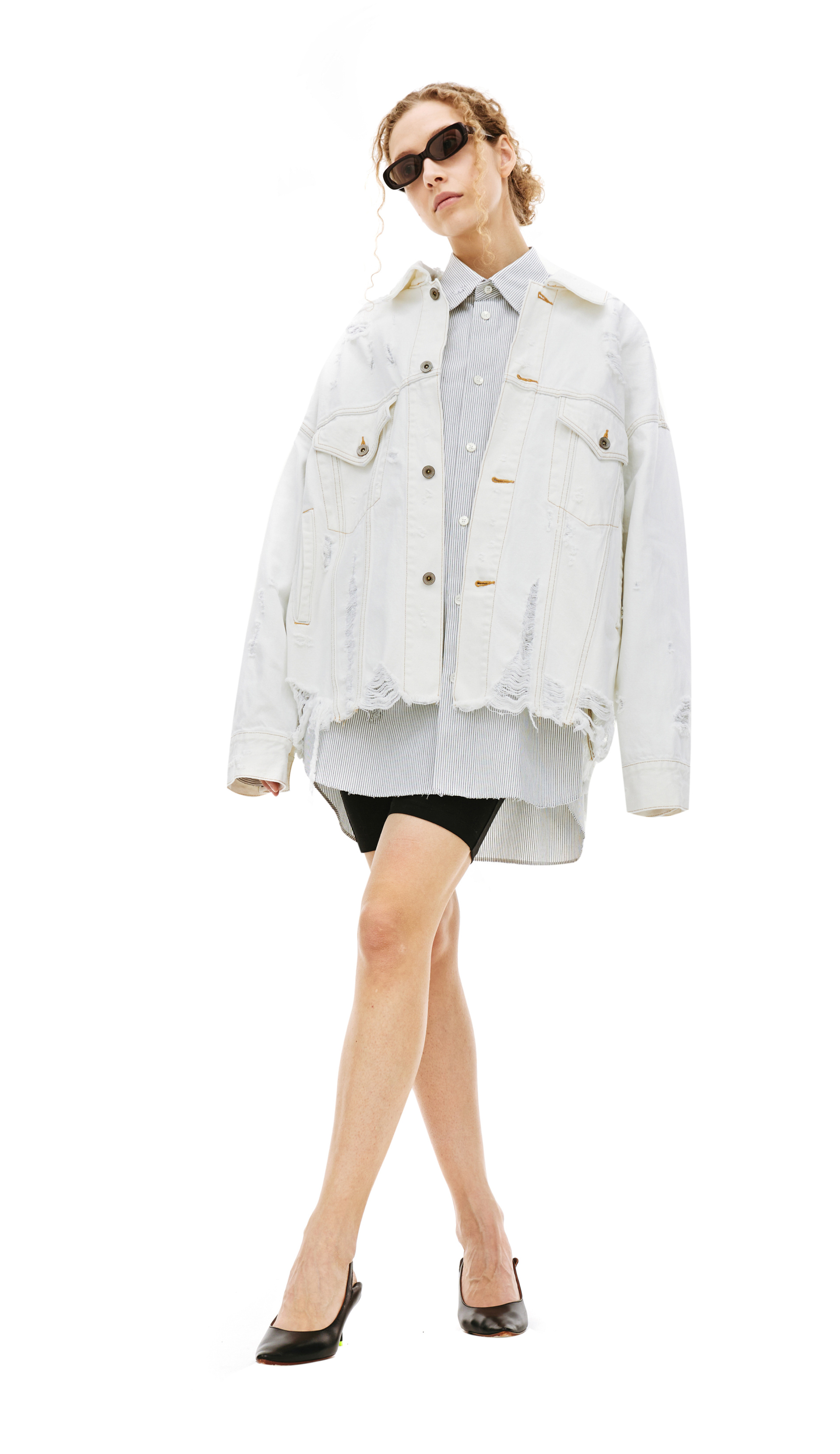 Doublet Distressed denim jacket