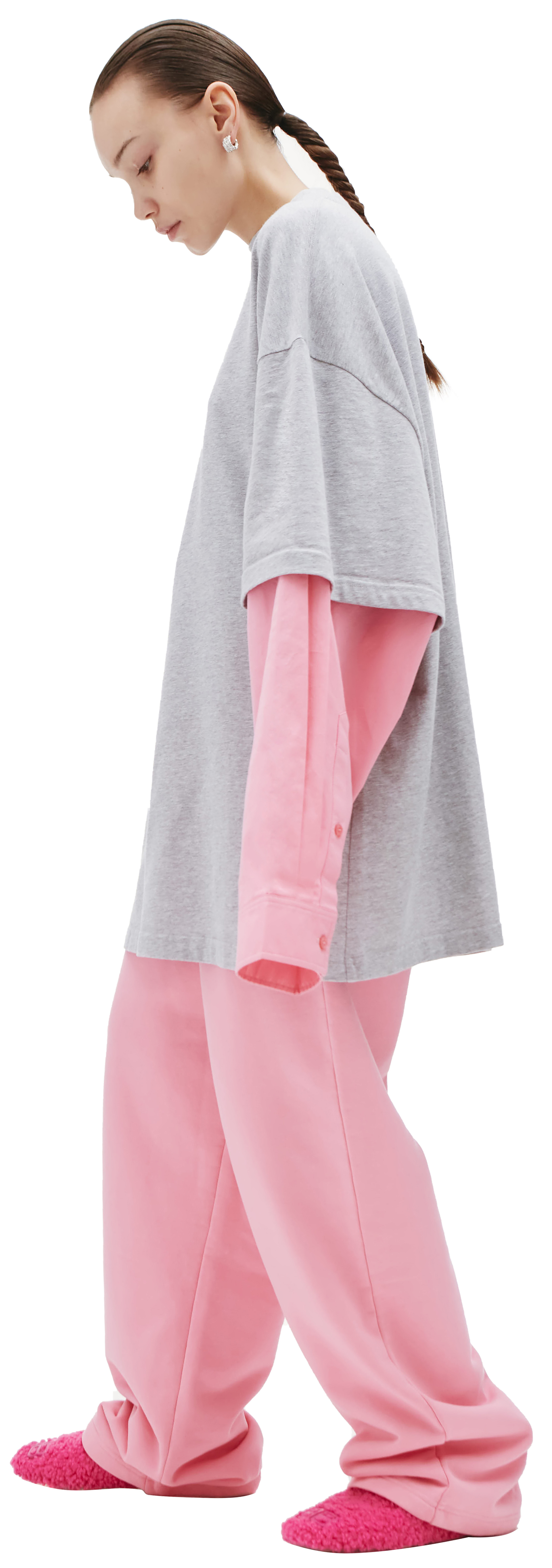 Balenciaga Grey & Pink Cotton Longsleeve