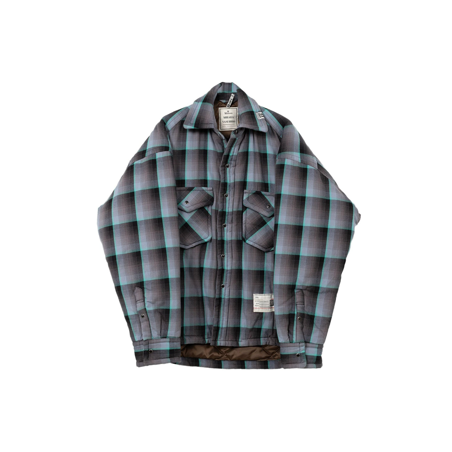 Maison Mihara Yasuhiro Check Puffer Shirt