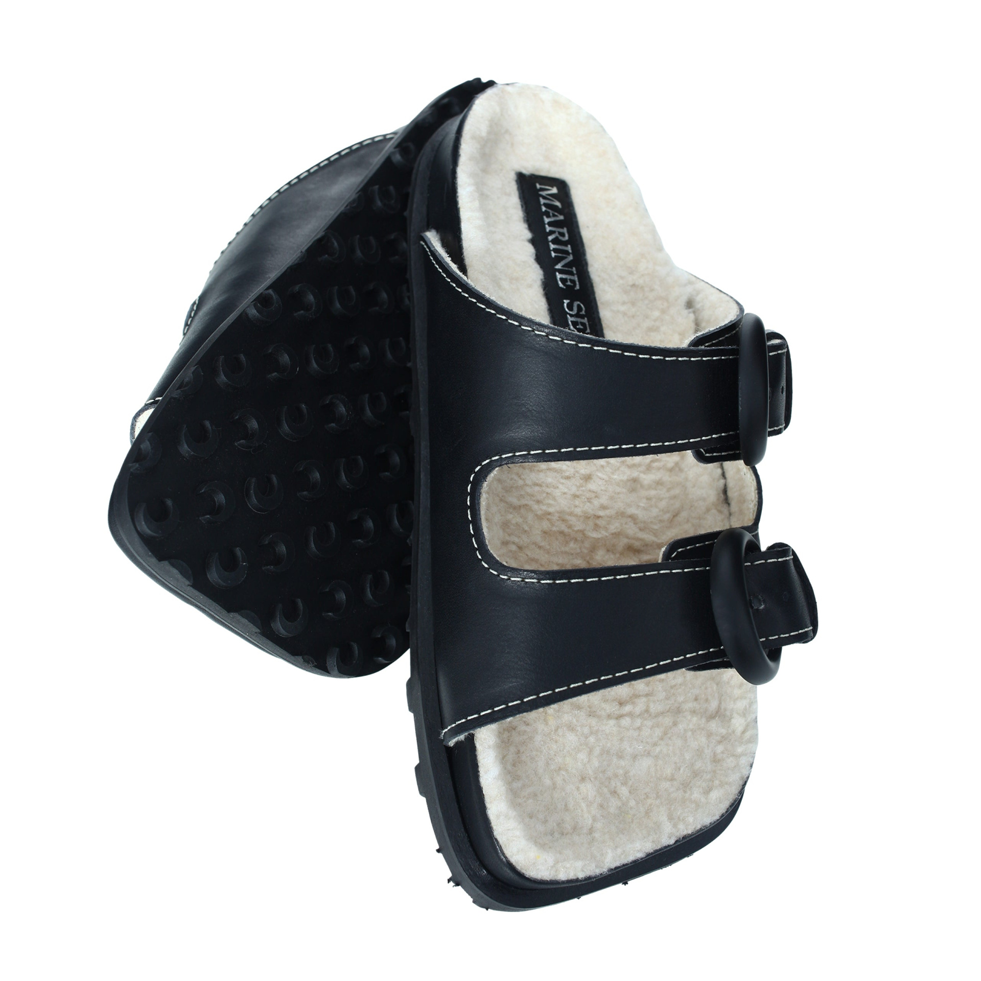 MARINE SERRE Vegetable Tanned Slide Sandal