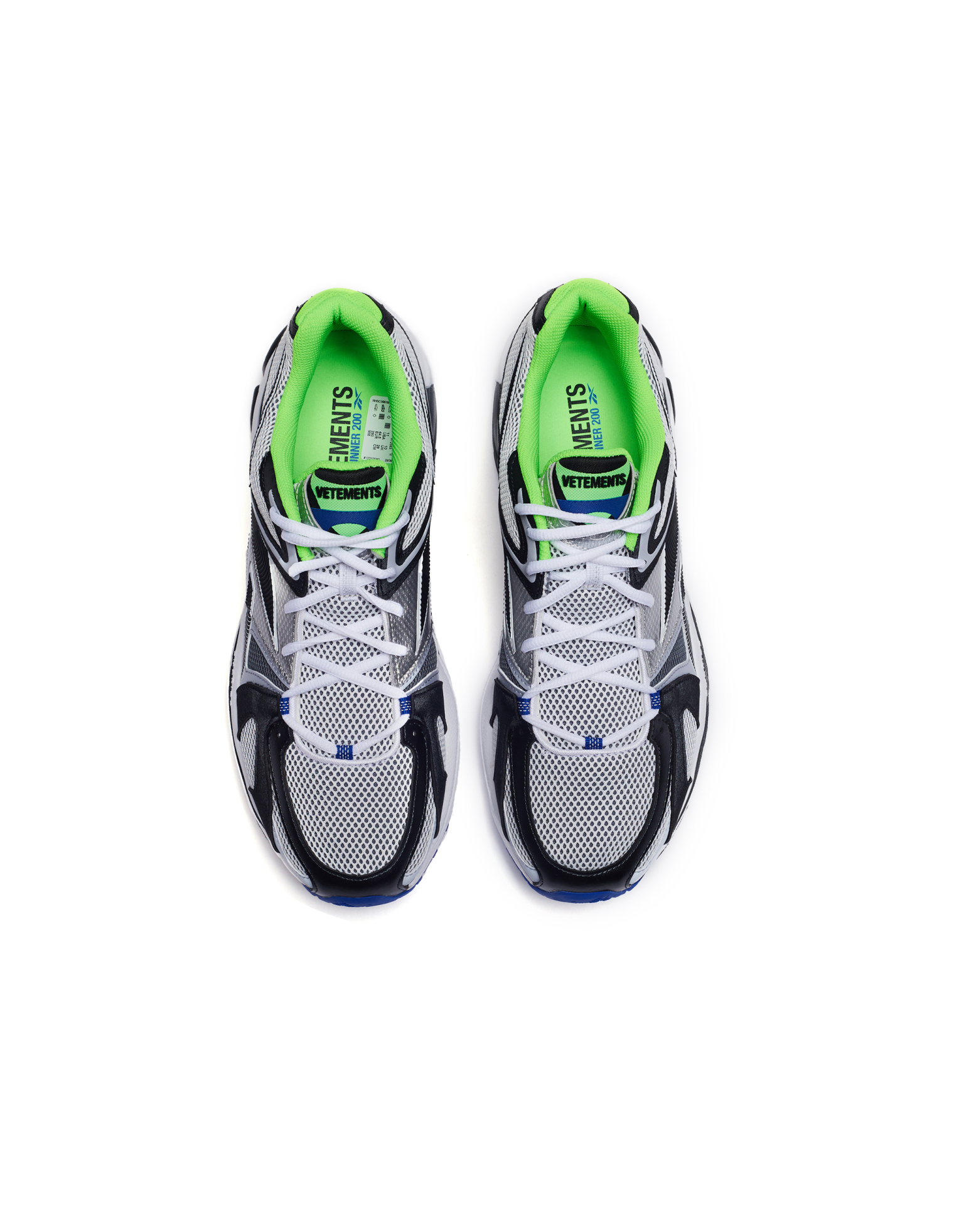 VETEMENTS Grey Spike Runner 200 Sneakers