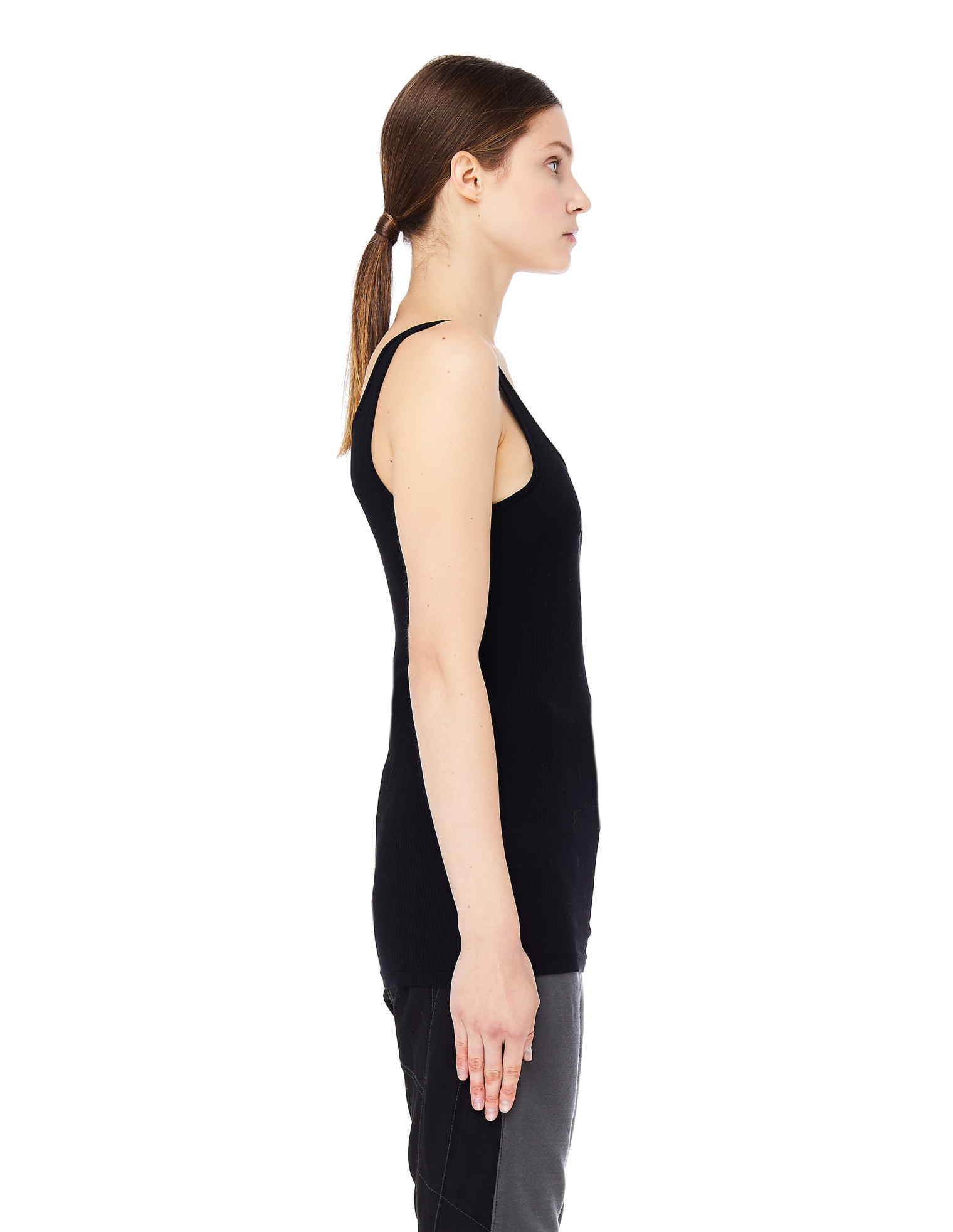 James Perse Black Cotton Tank Top