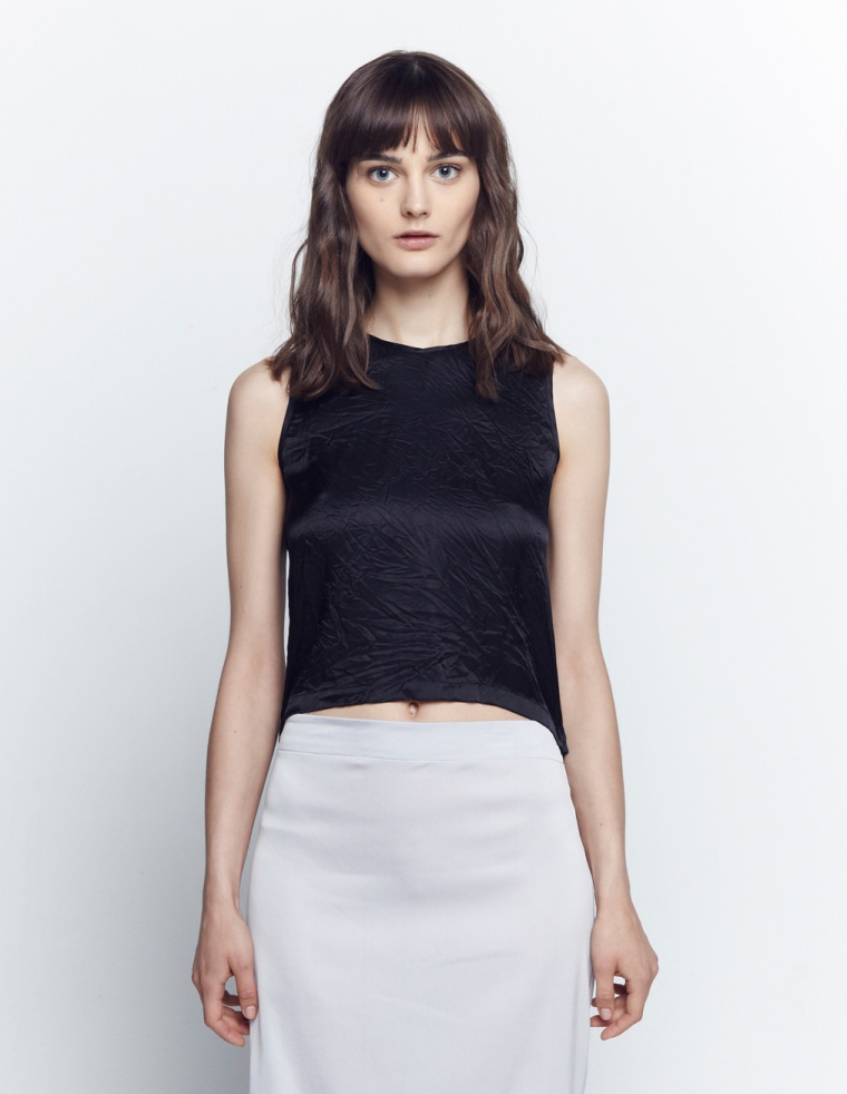 Ann Demeulemeester Short drawstring tank top