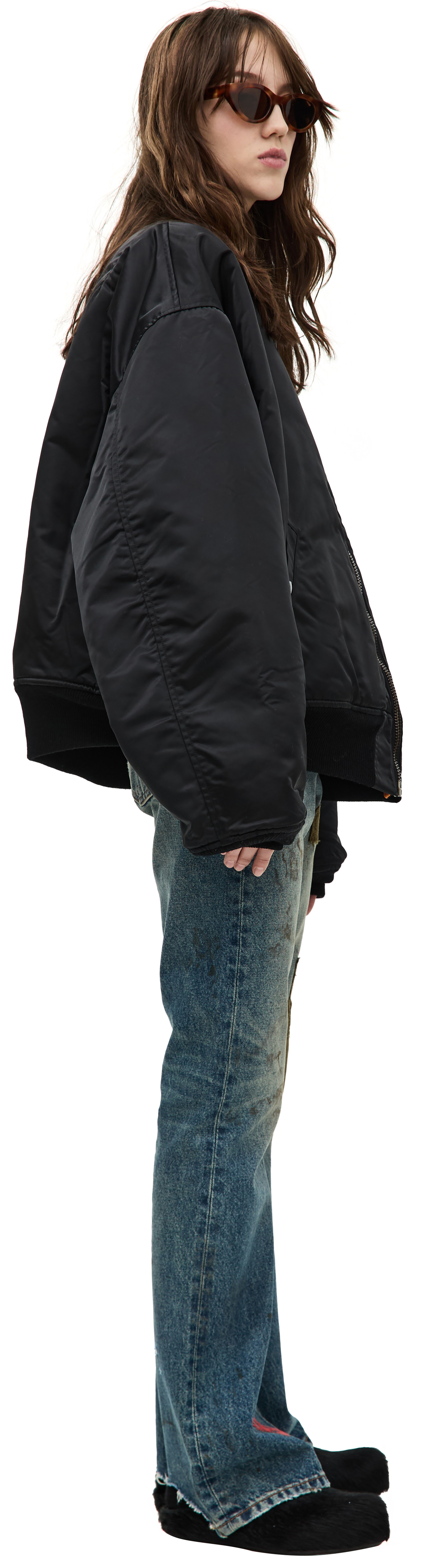 Saint Mxxxxxx Two-way zippered bomber