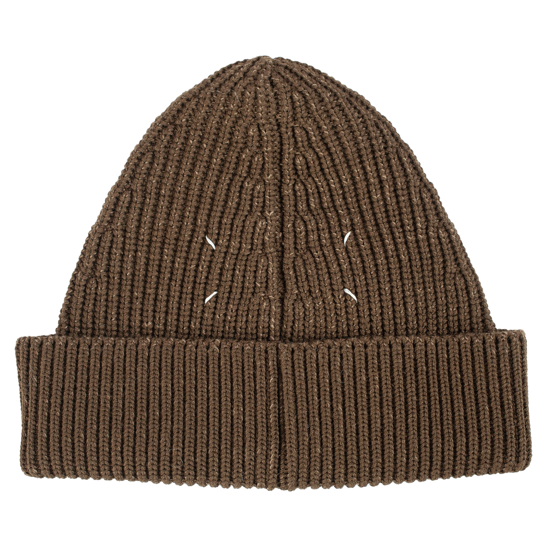 Maison Margiela Brown Wool Beanie