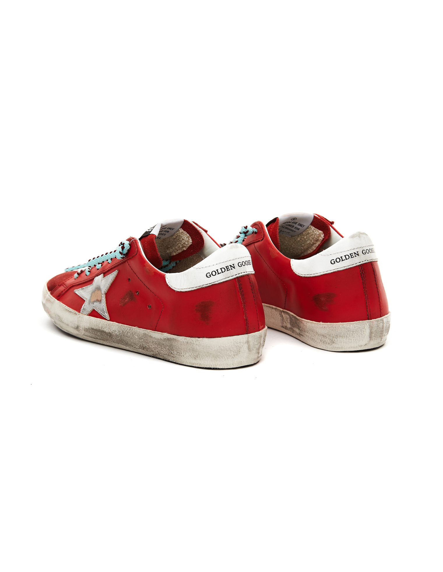 Golden Goose Red Leather Superstar Sneakers