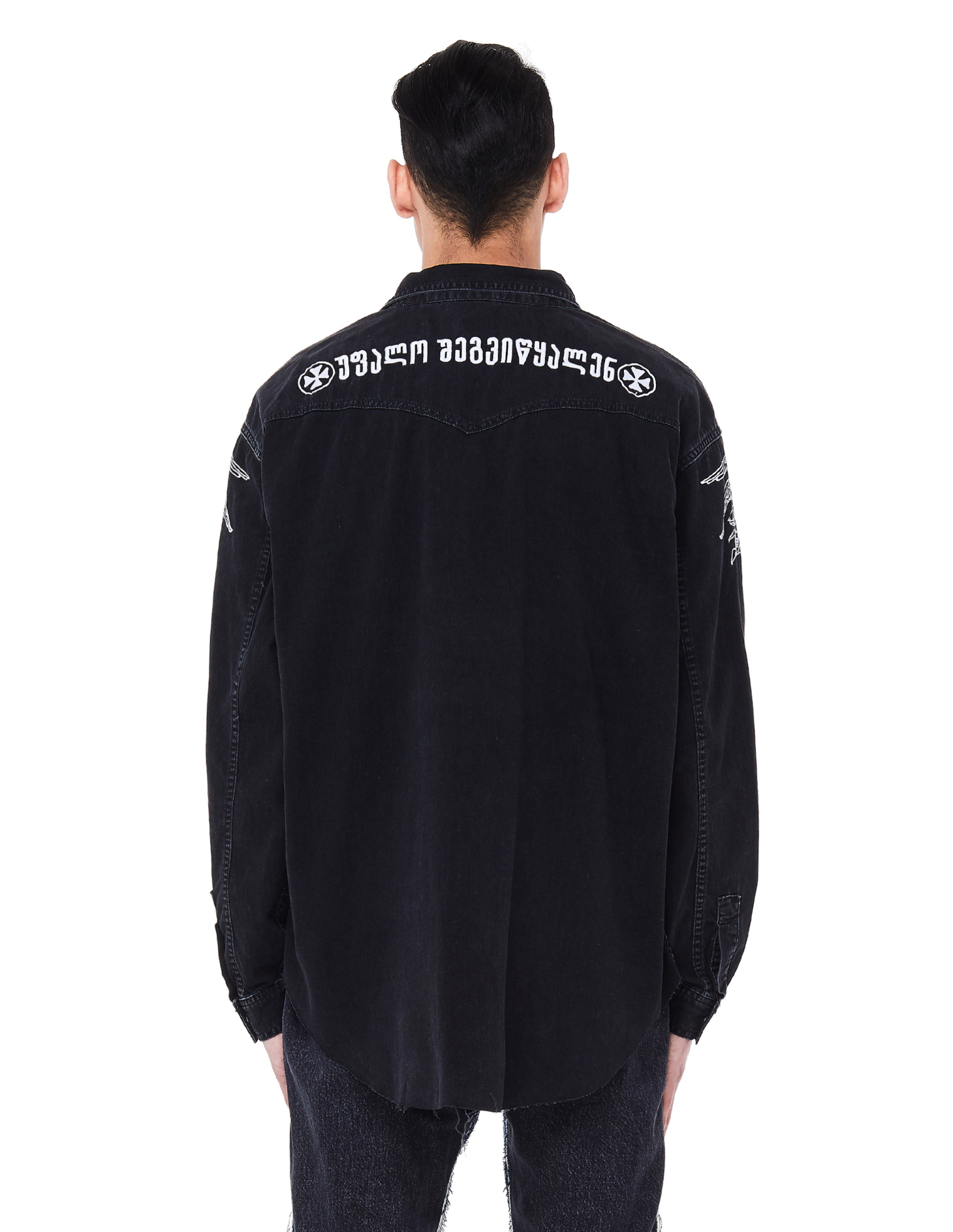 VETEMENTS Джинсовая рубашка Levi\'s с вышивками