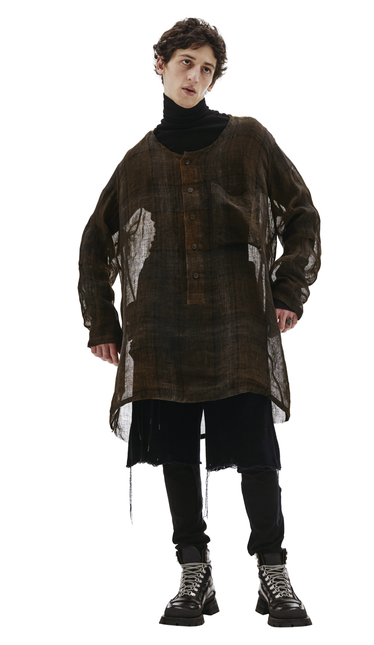 Ann Demeulemeester Рубашка из тонкого льна