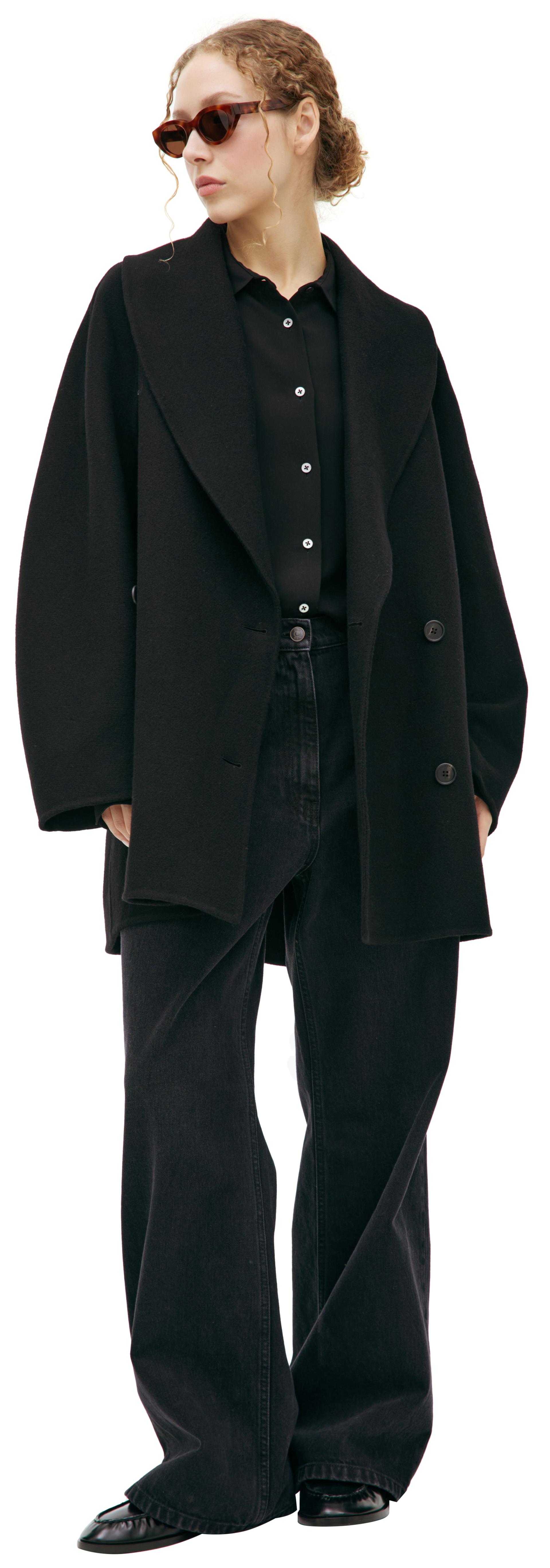 The Row Double-breasted wool coat