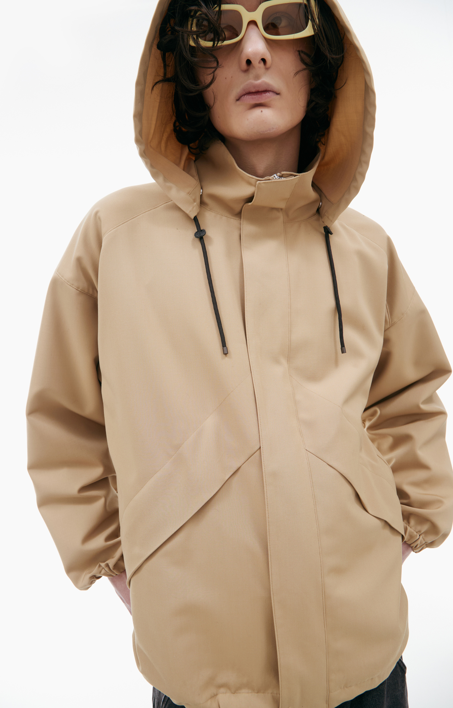 Auralee Beige Hooded Jacket