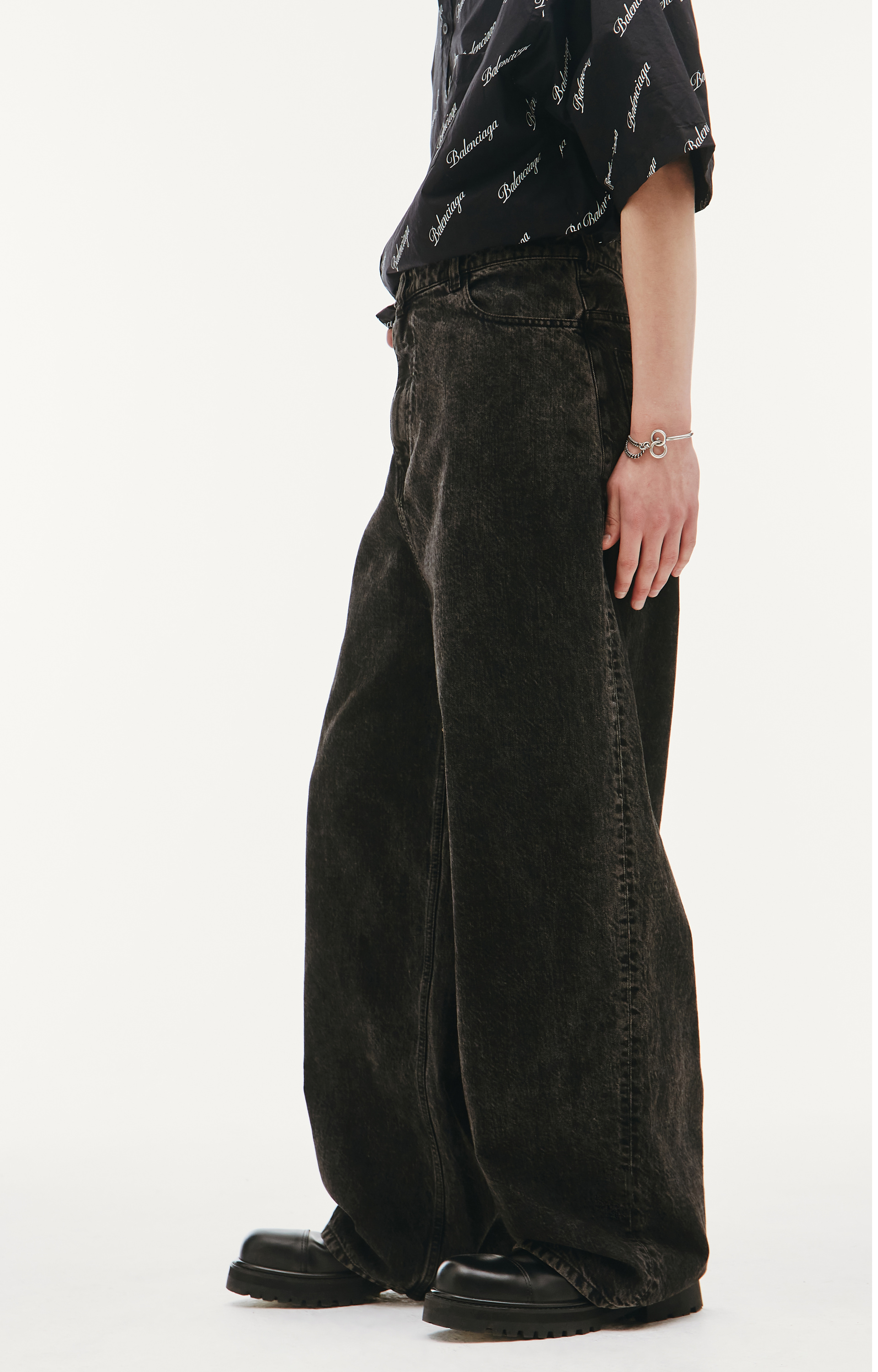 Balenciaga Black Wide Jeans